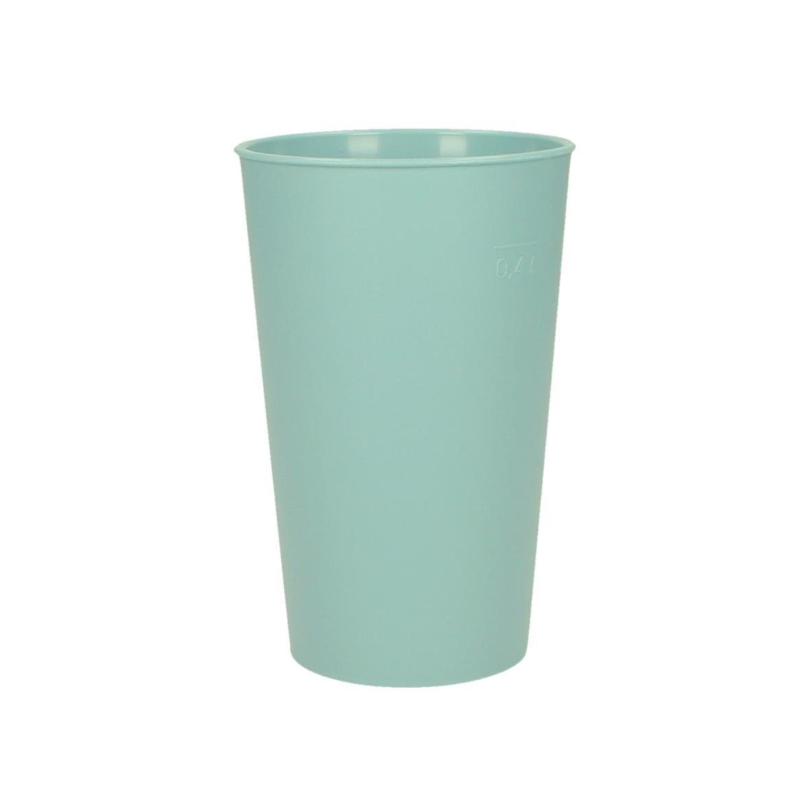 elasto Becher Trinkbecher "Colour" 0,4 l langlebig für unterwegs, Durstlöscher in Natur-Farben: Stabiler, Langlebig, 4 L