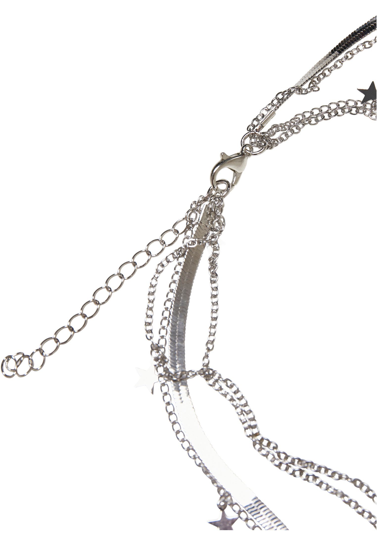 URBAN CLASSICS Schmuckset Accessoires Necklace (1-tlg) silver Layering Stars