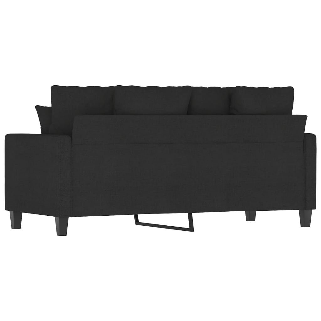 cm Stoff vidaXL Schwarz 2-Sitzer-Sofa Sofa 140