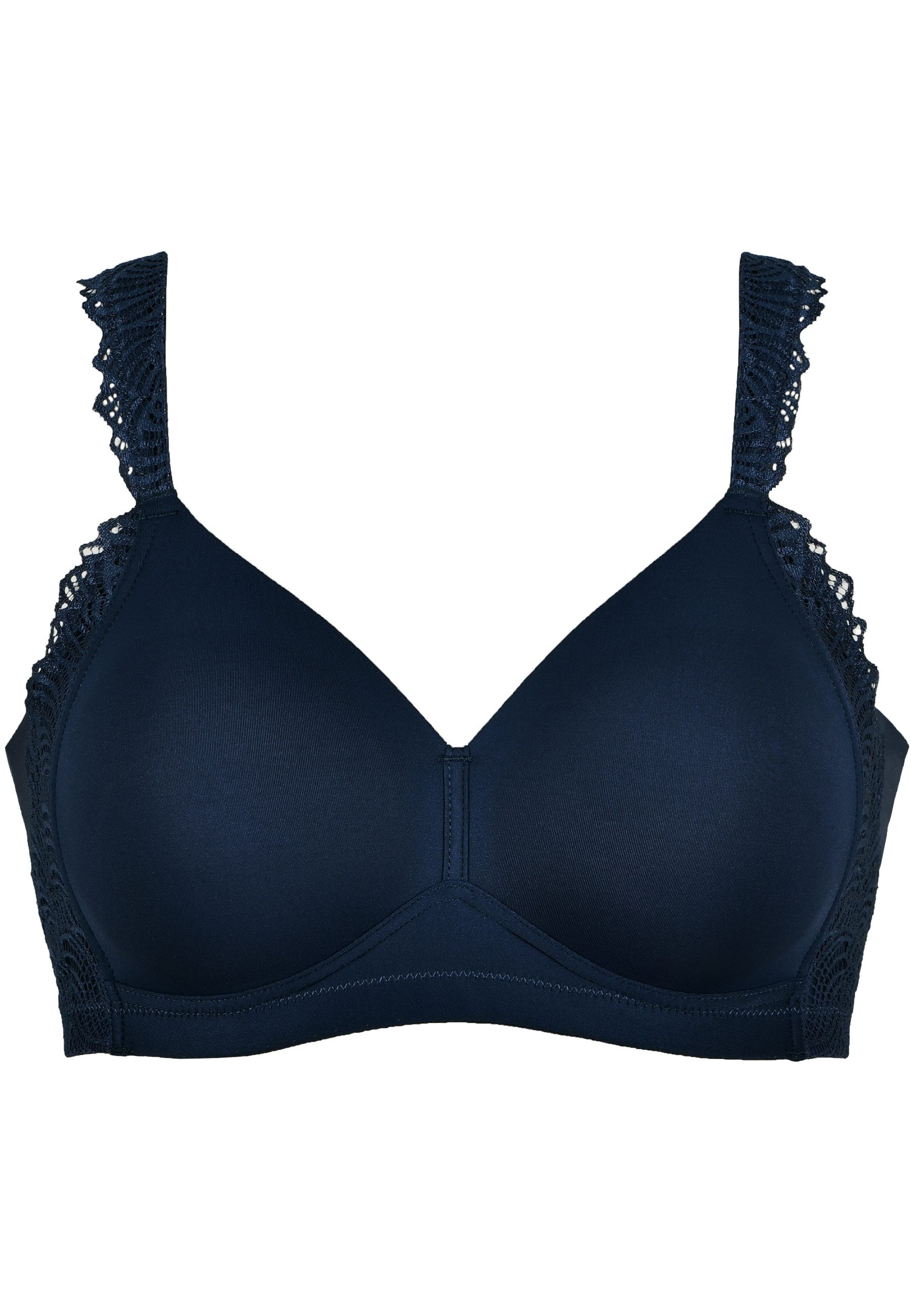 Naturana Bügelloser BH The Friday (1-tlg) vorgeformte Cups, breite Träger, ohne Bügel, mit Spitze, bequem