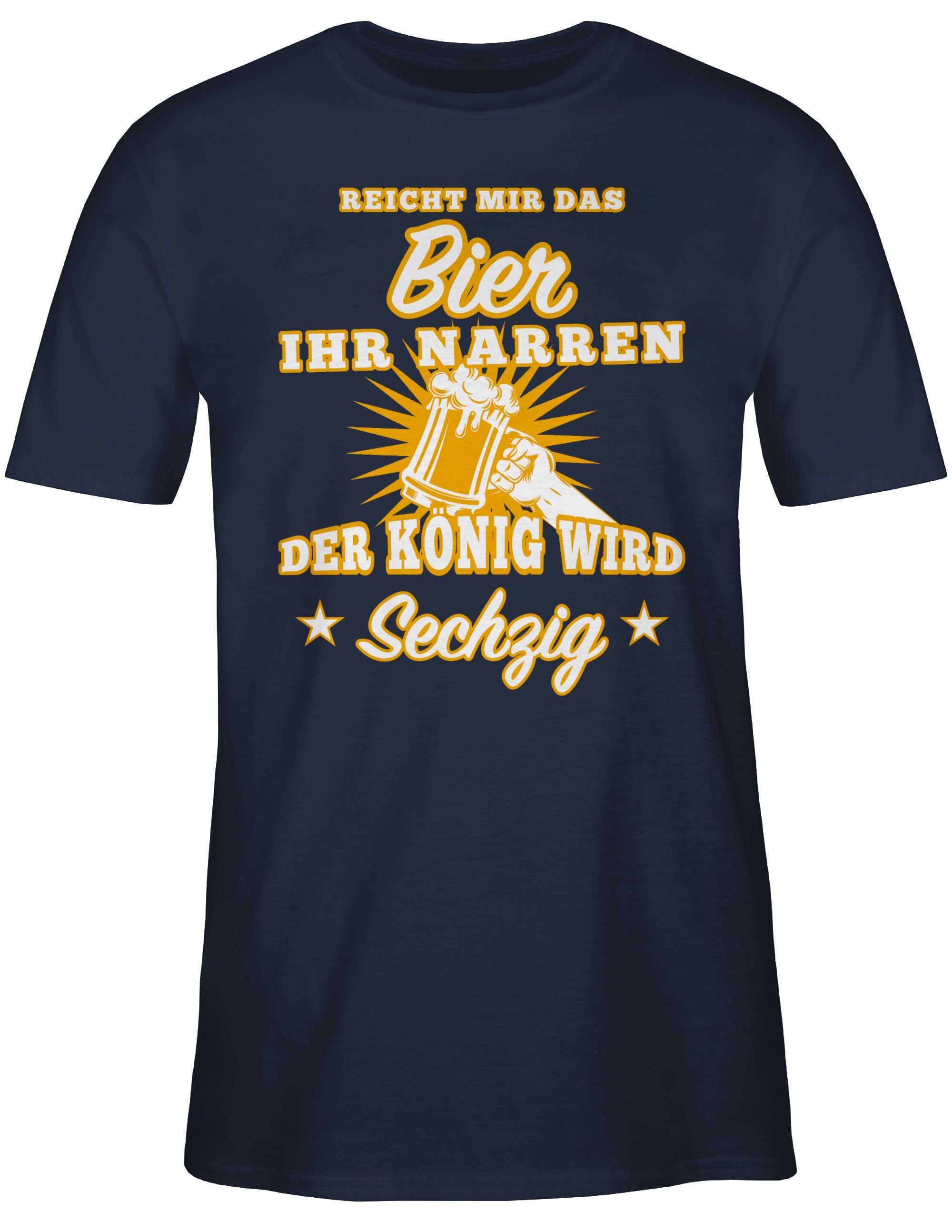 Geburtstag 2 Sechzig T-Shirt ihr Bier Narren Reicht Blau 60. mir Shirtracer das Navy