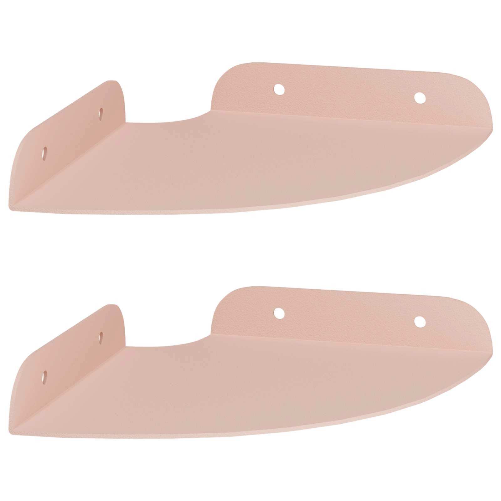 vidaXL Regal Eckregal zum Schweben 2 stk. Rosa 15 x 15 x 2 cm, 2-tlg.