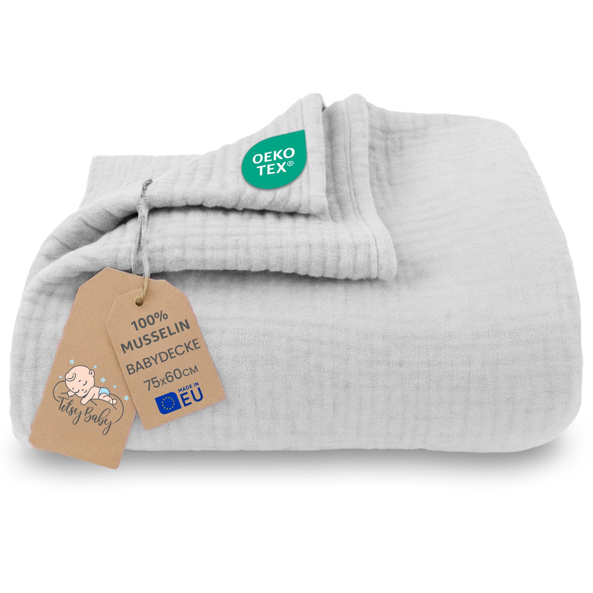 Babydecke Musselin Decke Baumwolle Kuscheldecke Pucktuch Kinder, Totsy Baby