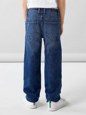 Name It Regular-fit-Jeans Straight Leg Denim Jeans mit verstellbarem Bund NKMSILAS 5537 in Dunkelblau