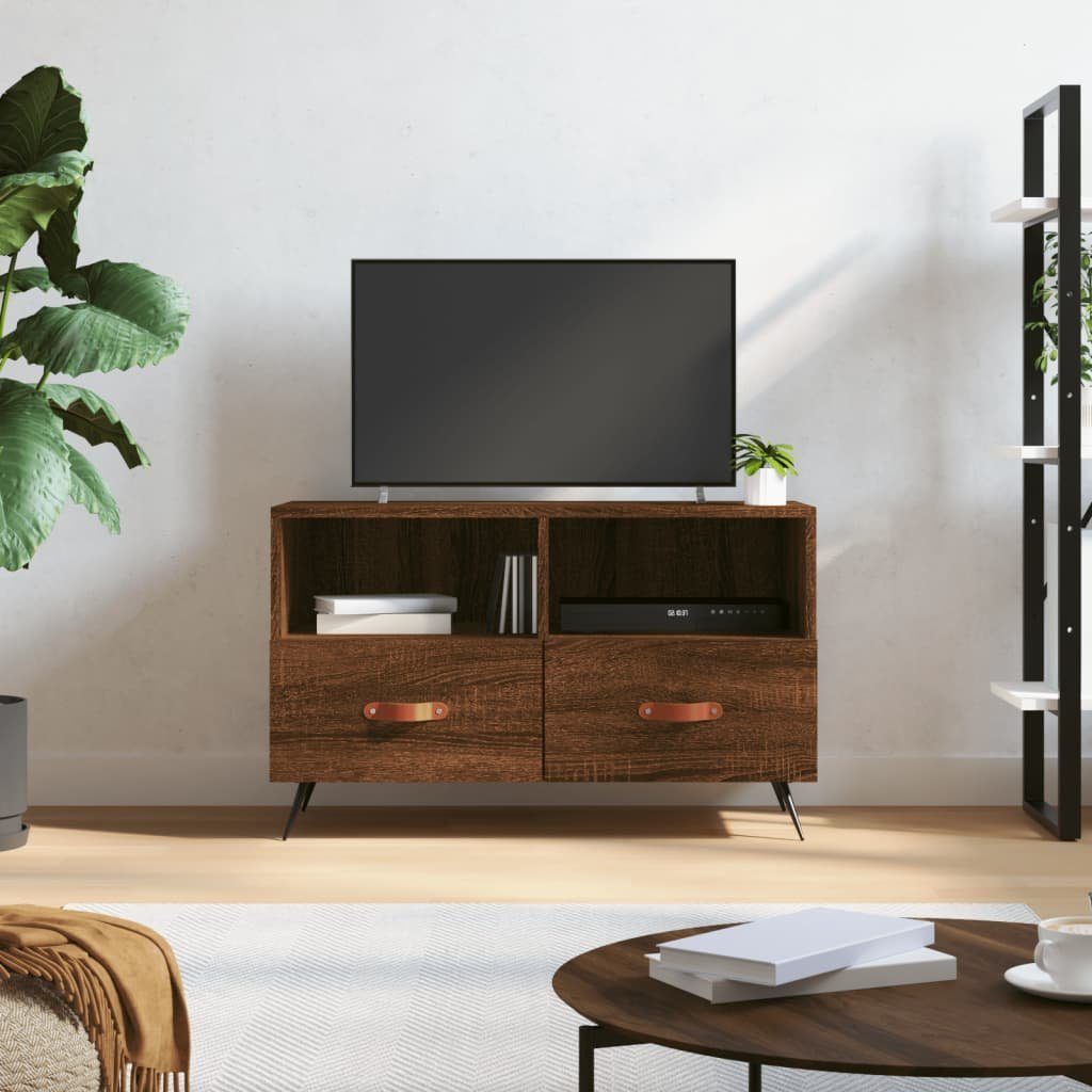 furnicato TV-Schrank Braun Eichen-Optik 80x36x50 cm Holzwerkstoff
