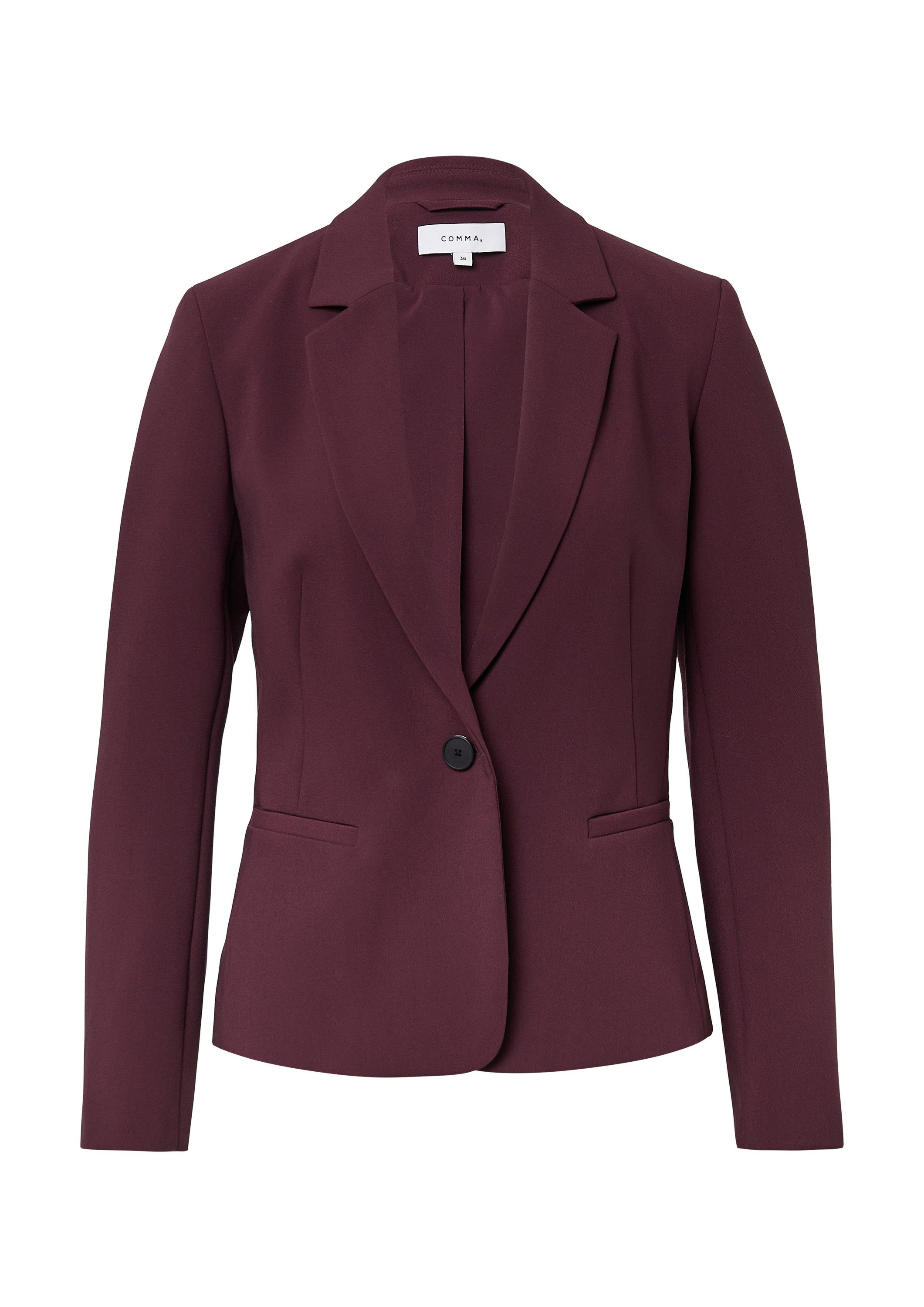 comma Jackenblazer Indoor-Blazer Antaillierter Blazer mit einem Knopf
