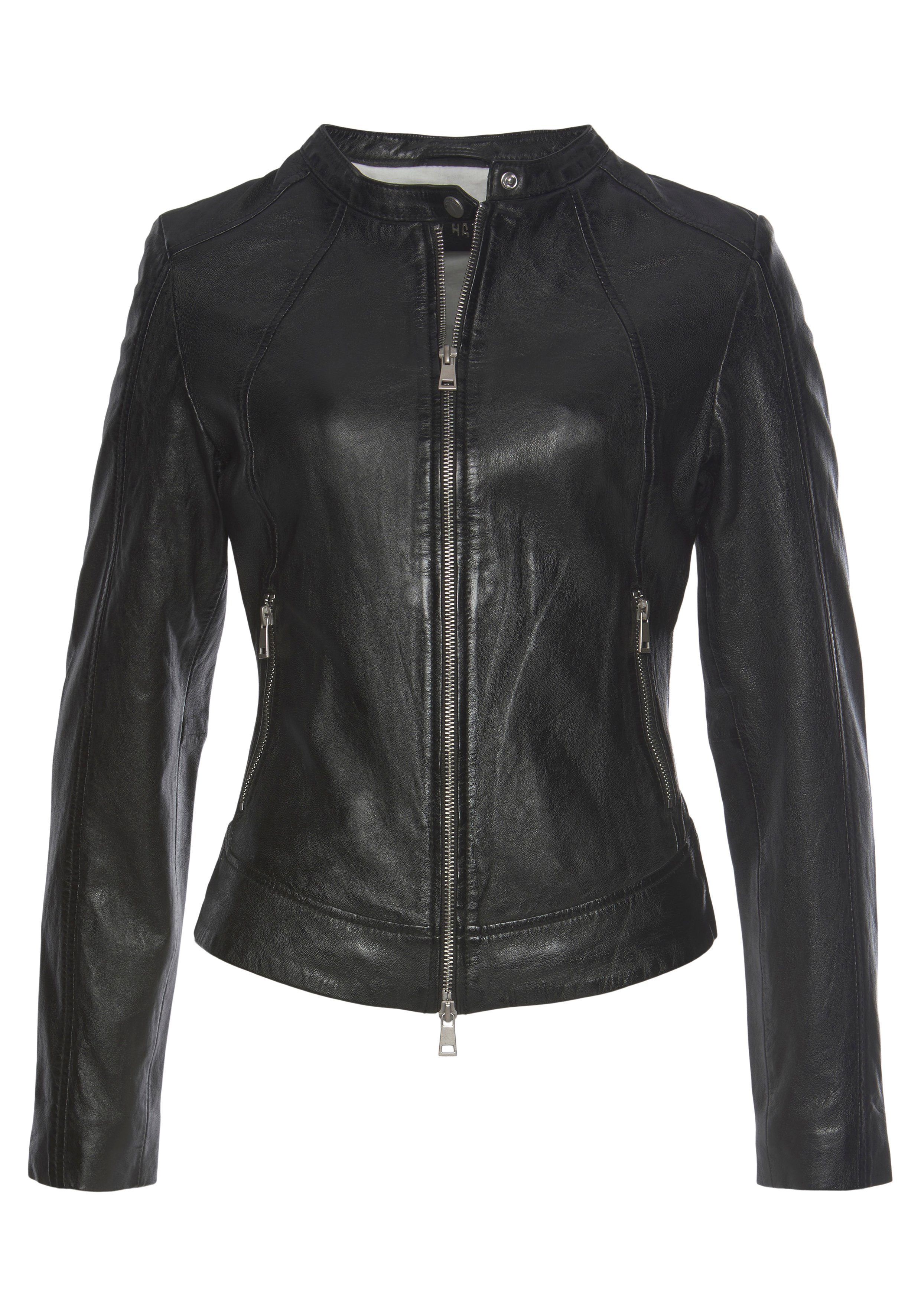 Damen Lederjacke In Schwarz Online Kaufen Otto