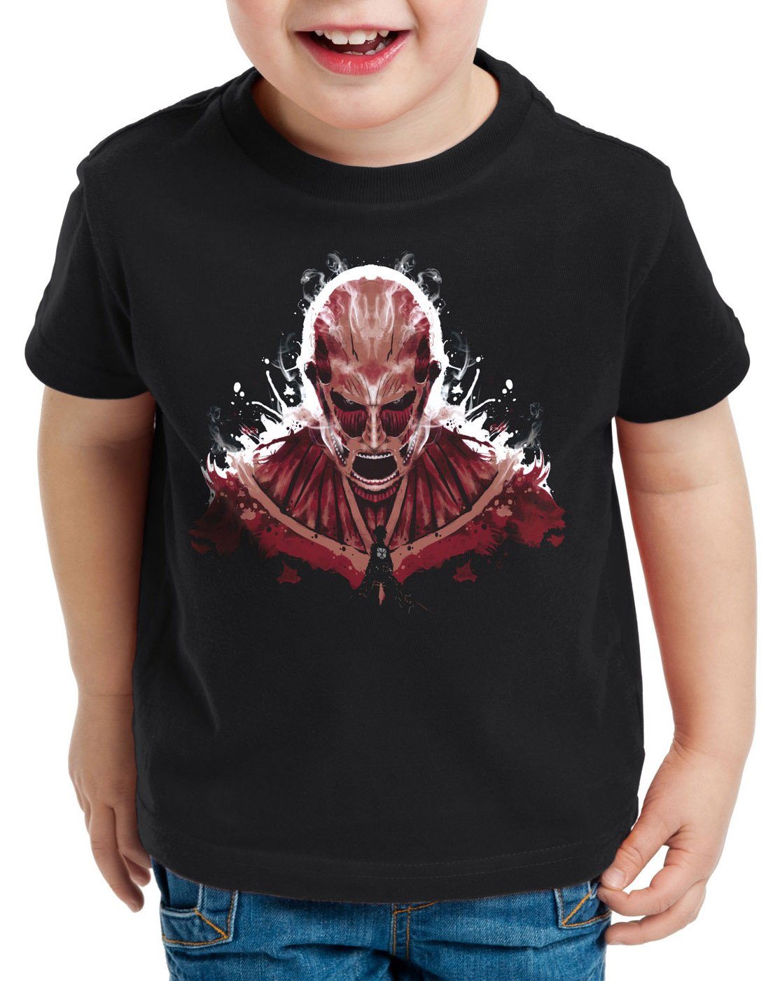 style3 Print-Shirt Kinder T-Shirt Titan Supremacy aufklärungstruppe wappen on attack