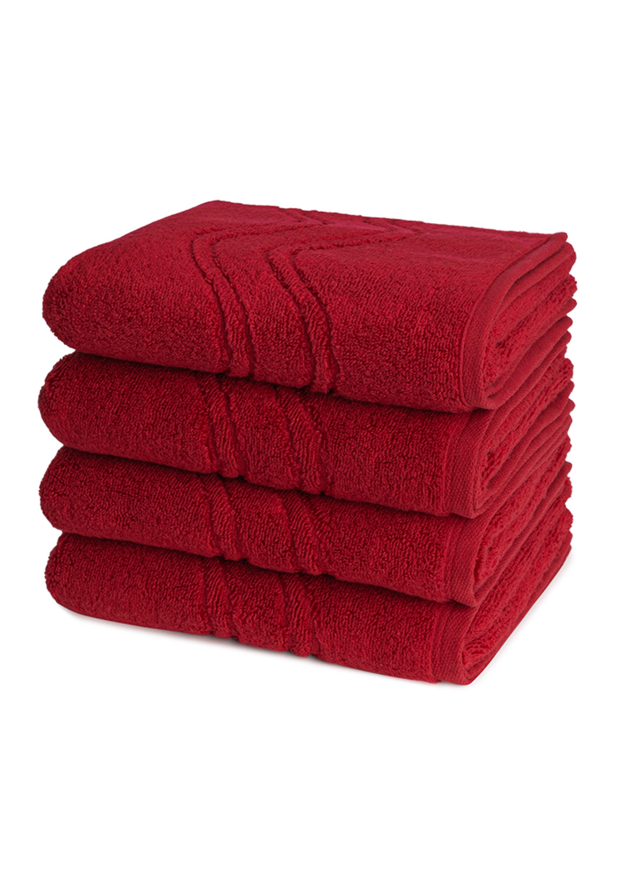 ROSS Handtuch Set Cashmere feeling, Walkfrottee, (Spar-Set, 4-tlg), 4 X Handtuch - im Set - Baumwolle - Saugfähiger und sehr weicher Griff