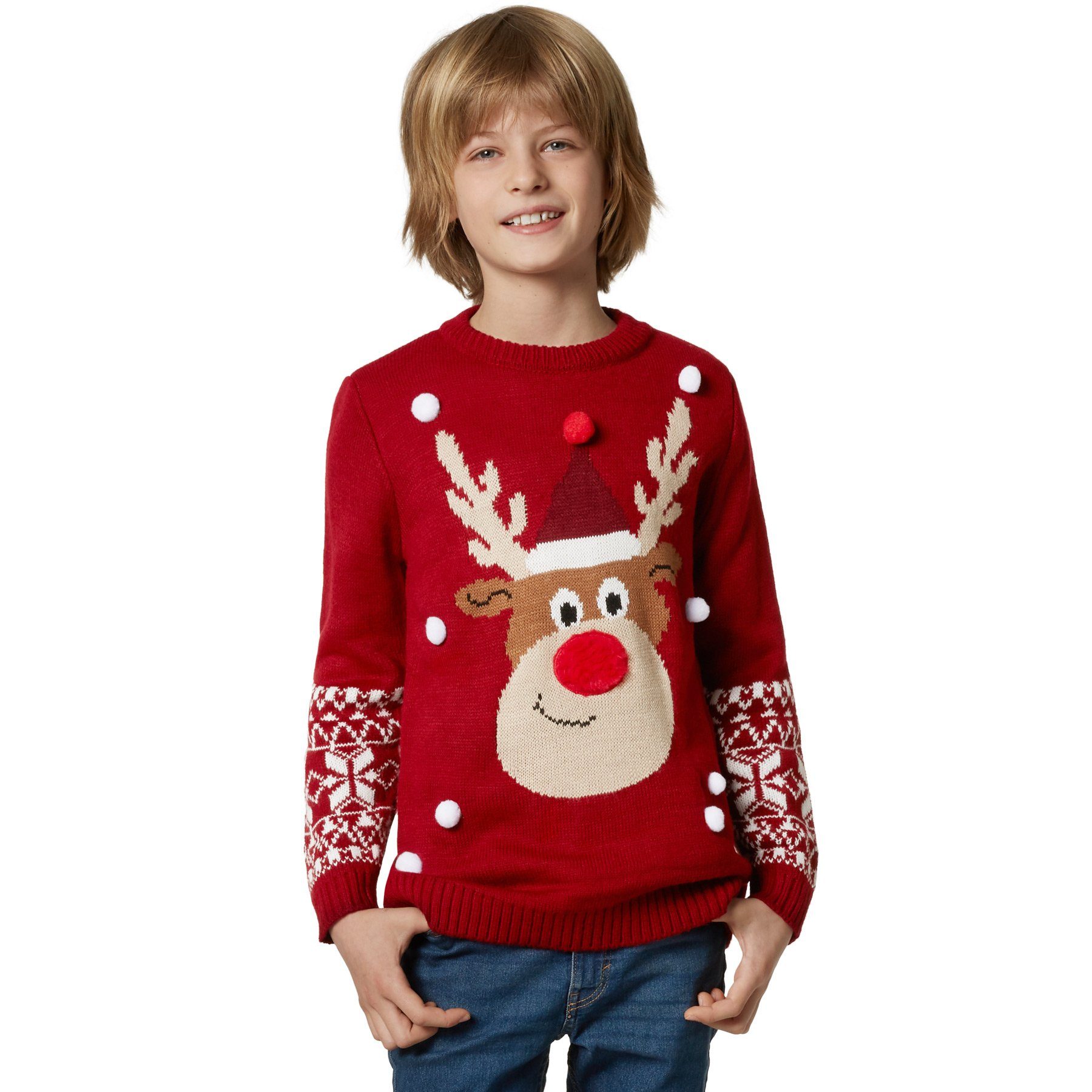 dressforfun Weihnachtspullover »Weihnachtspullover Rudi Rentier für Kinder«  (1-tlg) online kaufen | OTTO