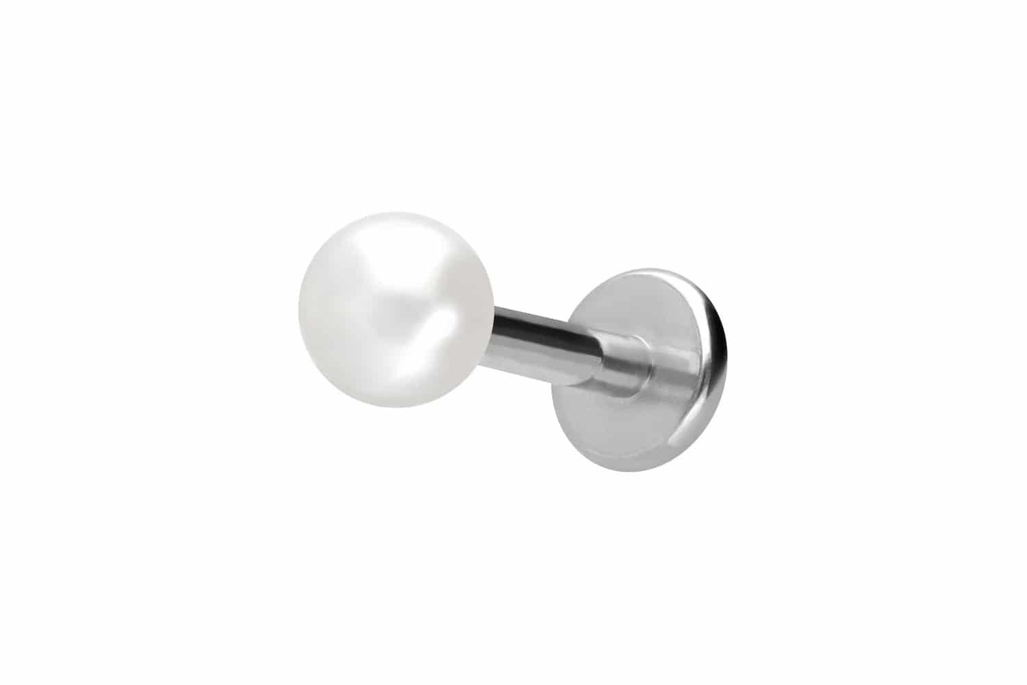 PIERCINGLINE Piercing-Set Titan Labret mit Innengewinde SYNTHETISCHE PERLE günstig online kaufen