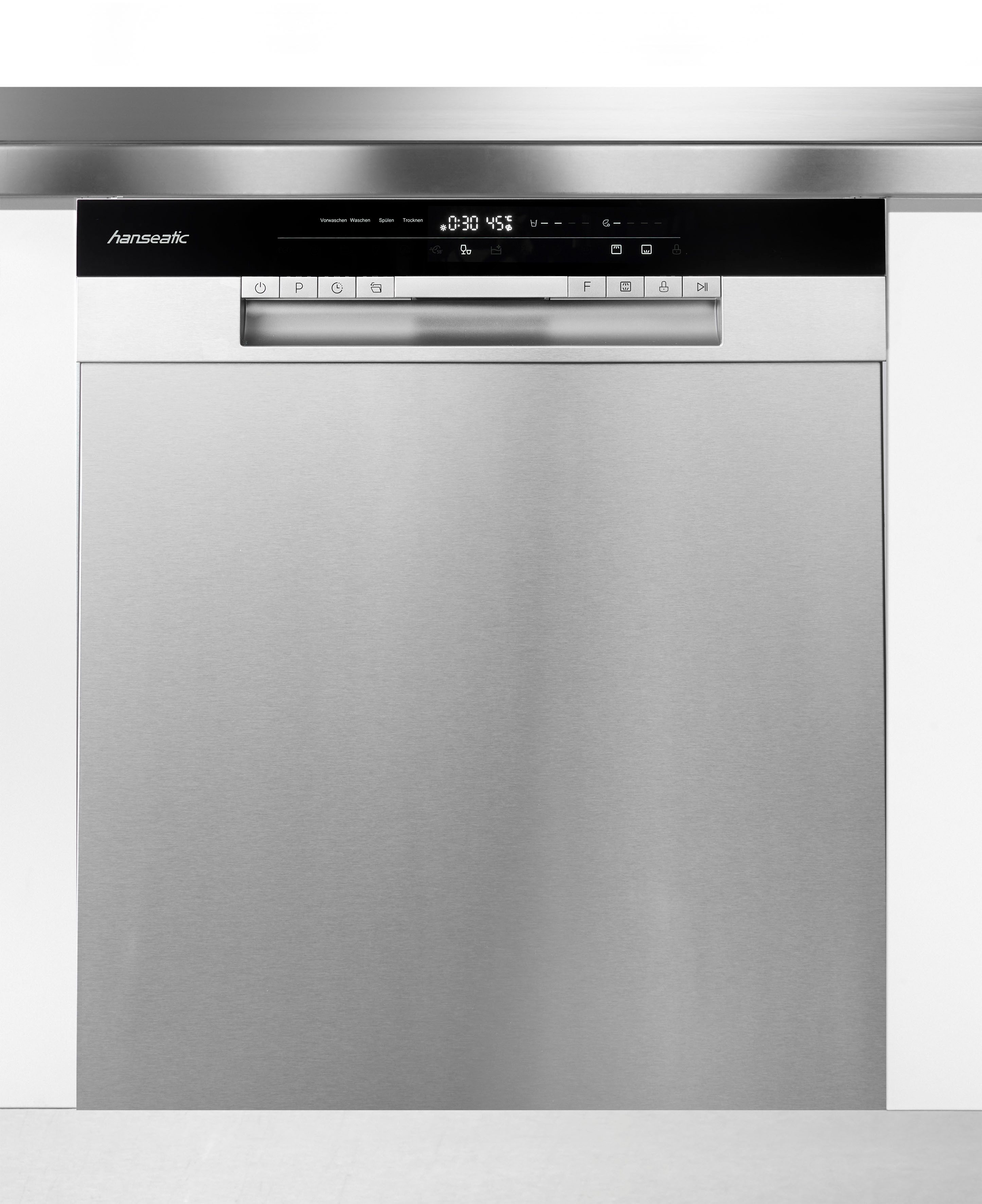 Hanseatic Unterbaugeschirrspüler HGU6082B147931ES, 14 Maßgedecke, mit Innenraumverkleidung aus Edelstahl, mit Besteckschublade