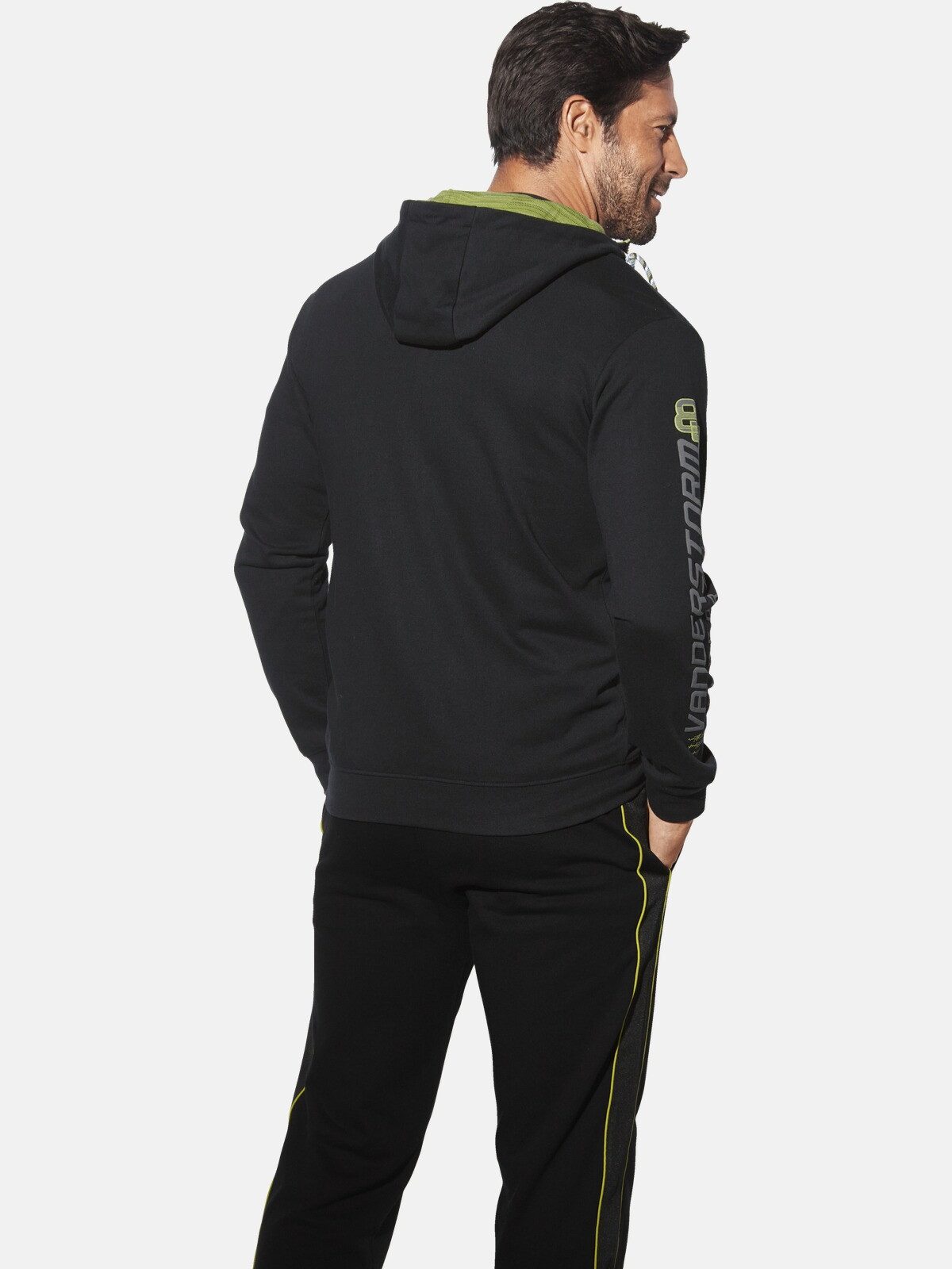 Jan Vanderstorm Kapuzensweatjacke SIGSTAD mit Ärmelprint