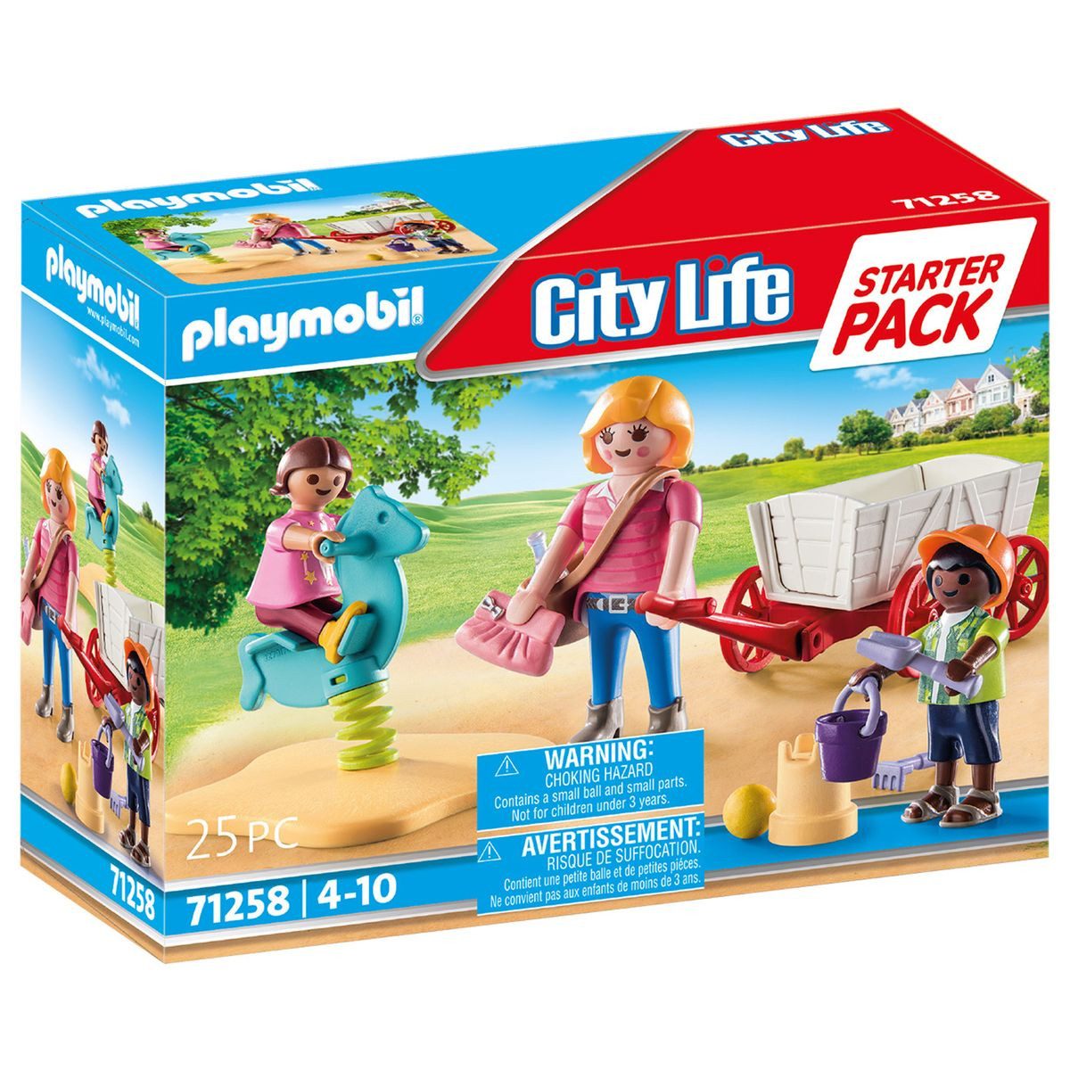 Playmobil® Actionfigur PLAYMOBIL® 71258 - City Life - Starter Pack Erzieherin mit Bollerwage