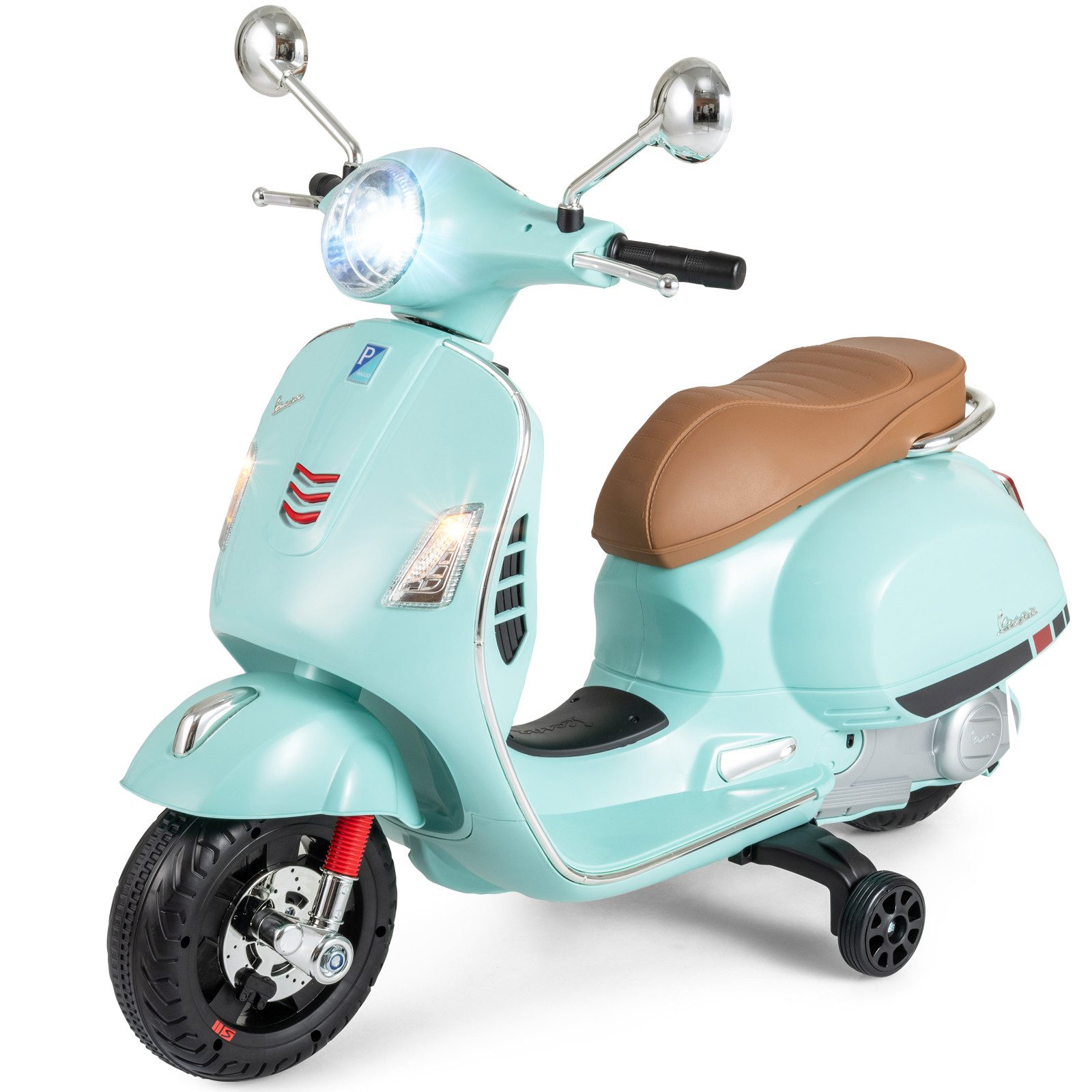 COSTWAY Elektro-Kindermotorrad, Belastbarkeit 30 kg, (1-tlg), 12V Motorrad mit LED-Scheinwerfer & Hupe, 2-3 km/h