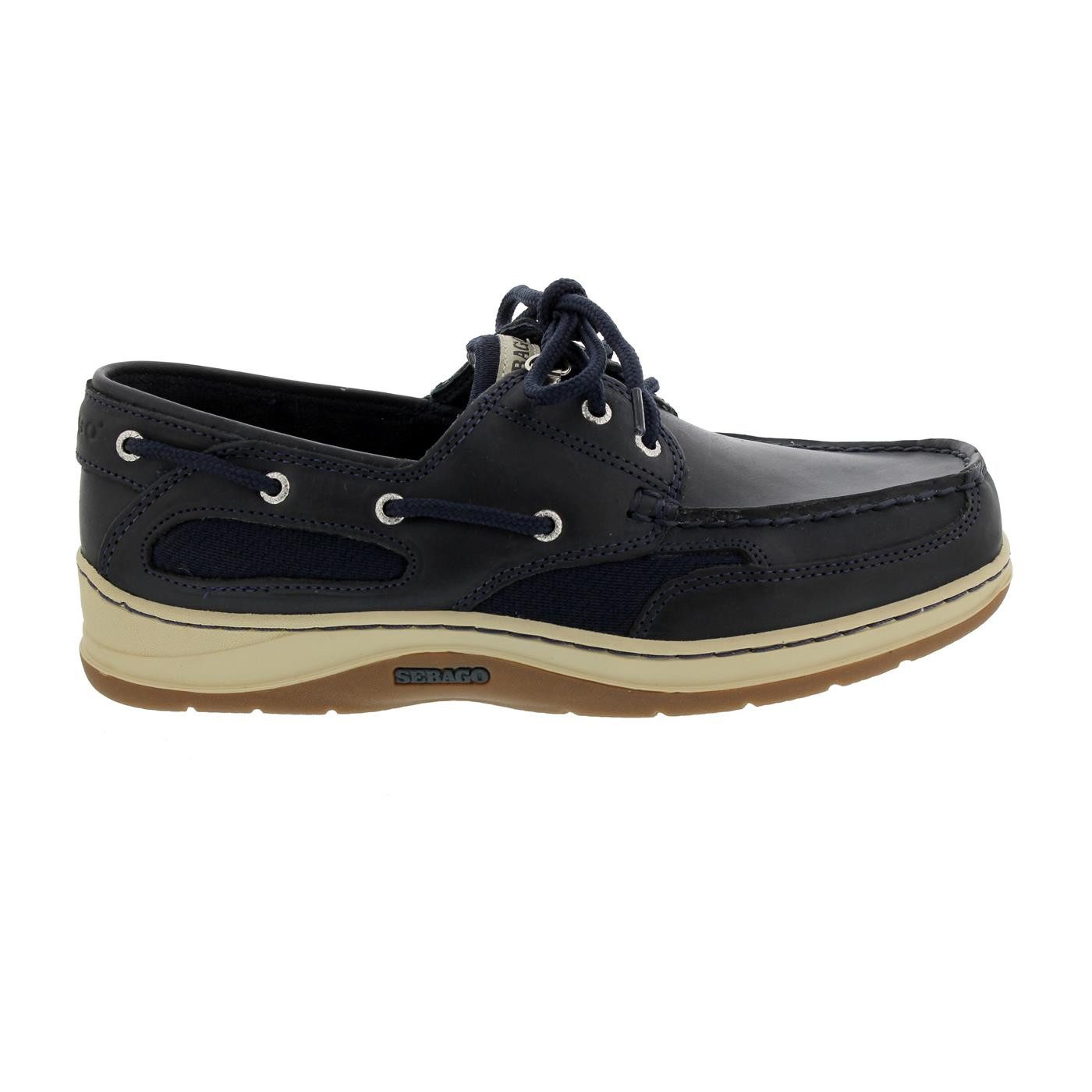 Sebago Sebago Clovehitch II, Full-Grain Leather Waxed, Blue Navy, Wechselfußb Bootsschuh