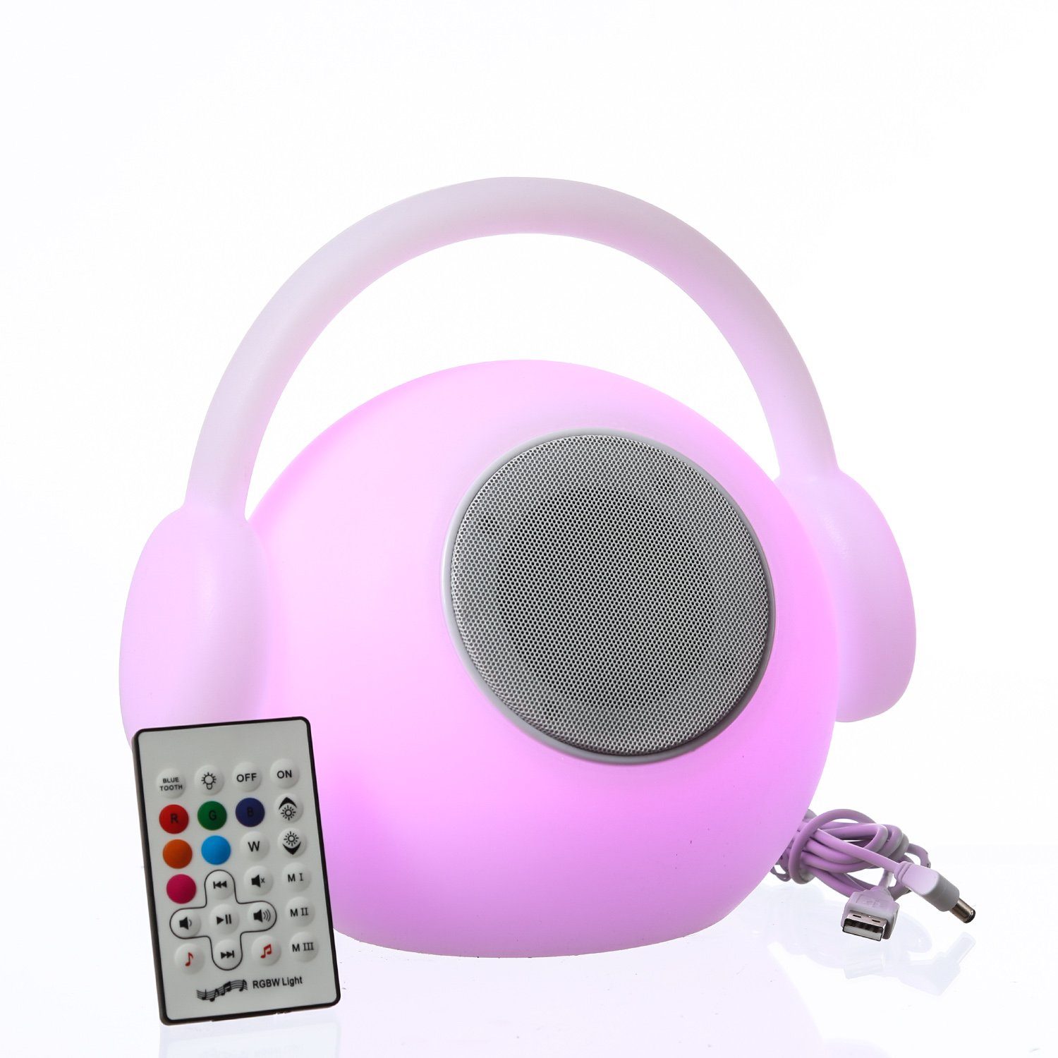 mehrfarbig bunt Bluetooth mit LED aufladbar, Tischleuchte Lautsprecher Außen-Tischleuchte für Terrasse MARELIDA LED / EVE Classic, LED