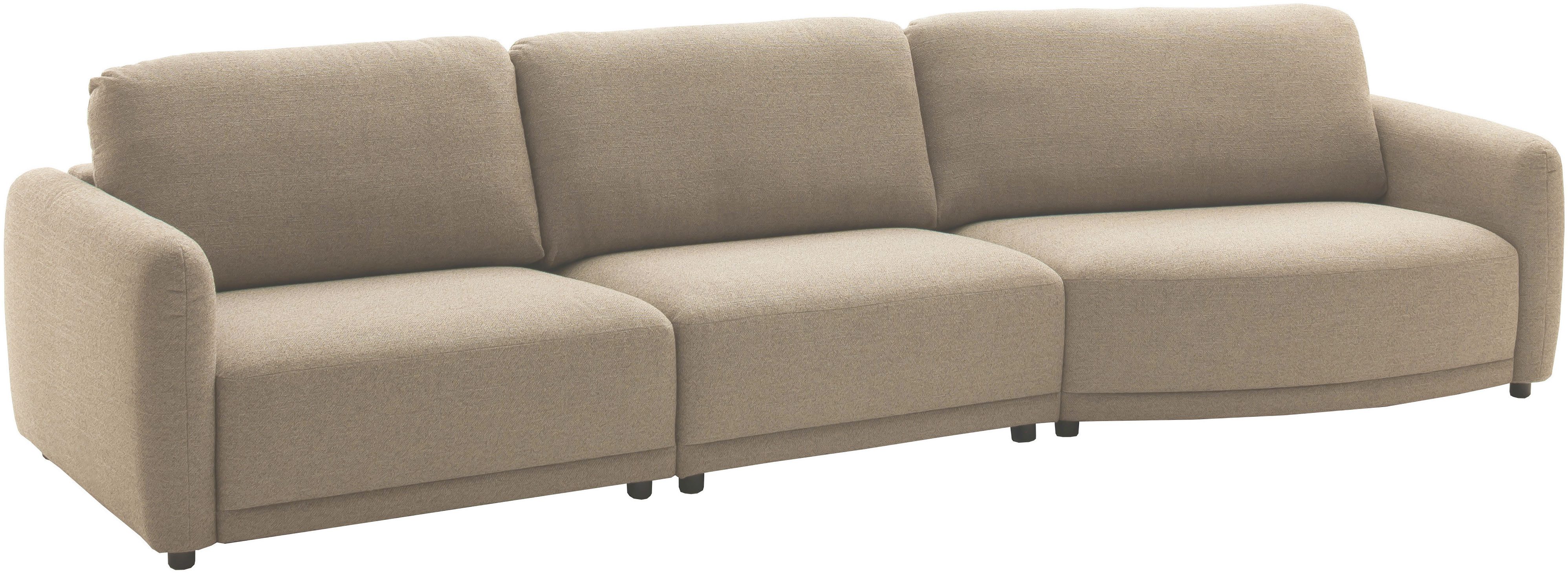 SCHÖNER WOHNEN-Kollektion 3-Sitzer Wonder, Modernes Design mit sanfter Rundung, Organische Form, Kammerkissen-Komfort & XXL-Maße
