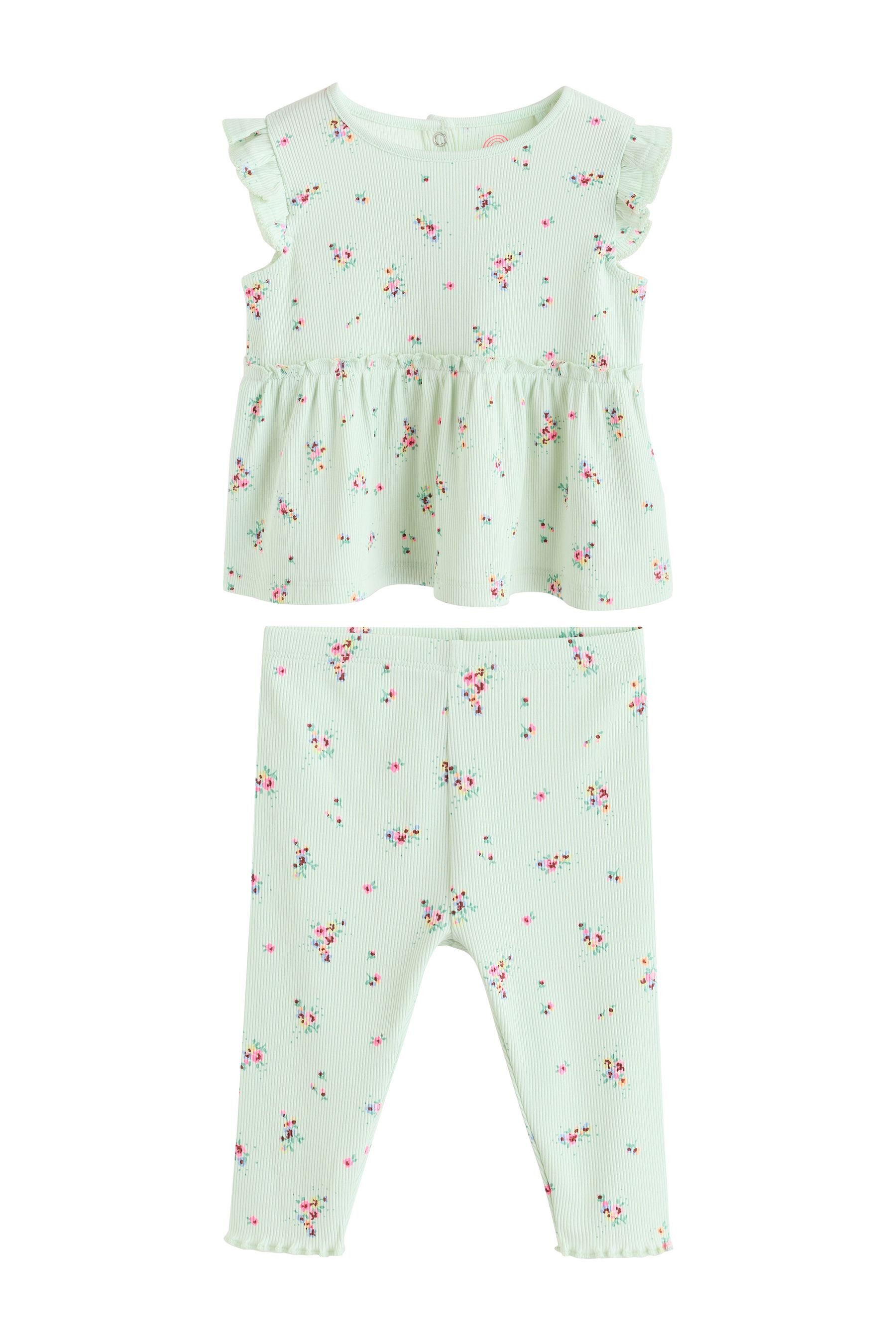 Next Shirt & Leggings Baby Rippstrickoberteil und Leggings im 2er-Set (2-tlg)