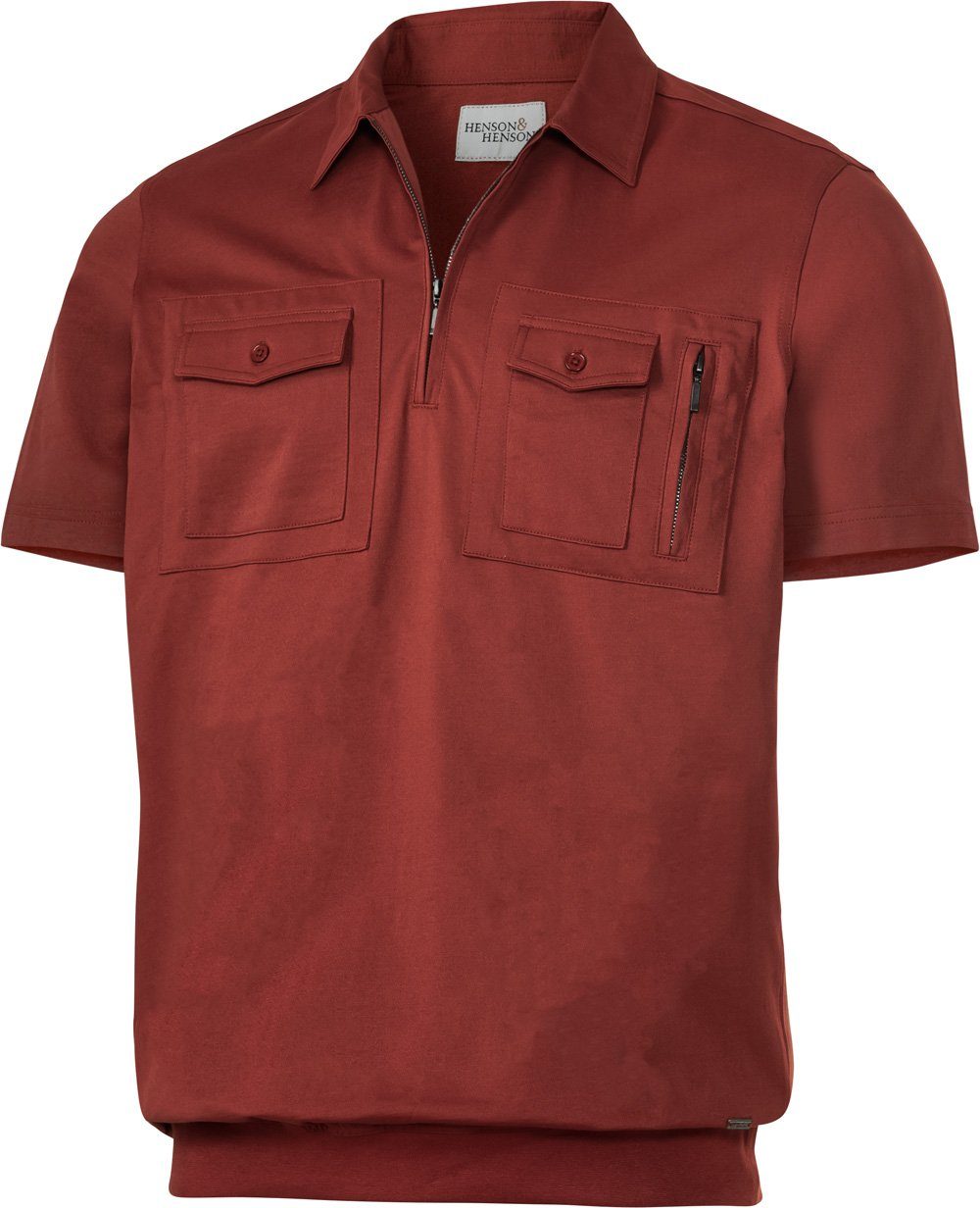 HENSON&HENSON Kurzarmshirt ausgezeichnete Passform durch Rippenbund günstig online kaufen