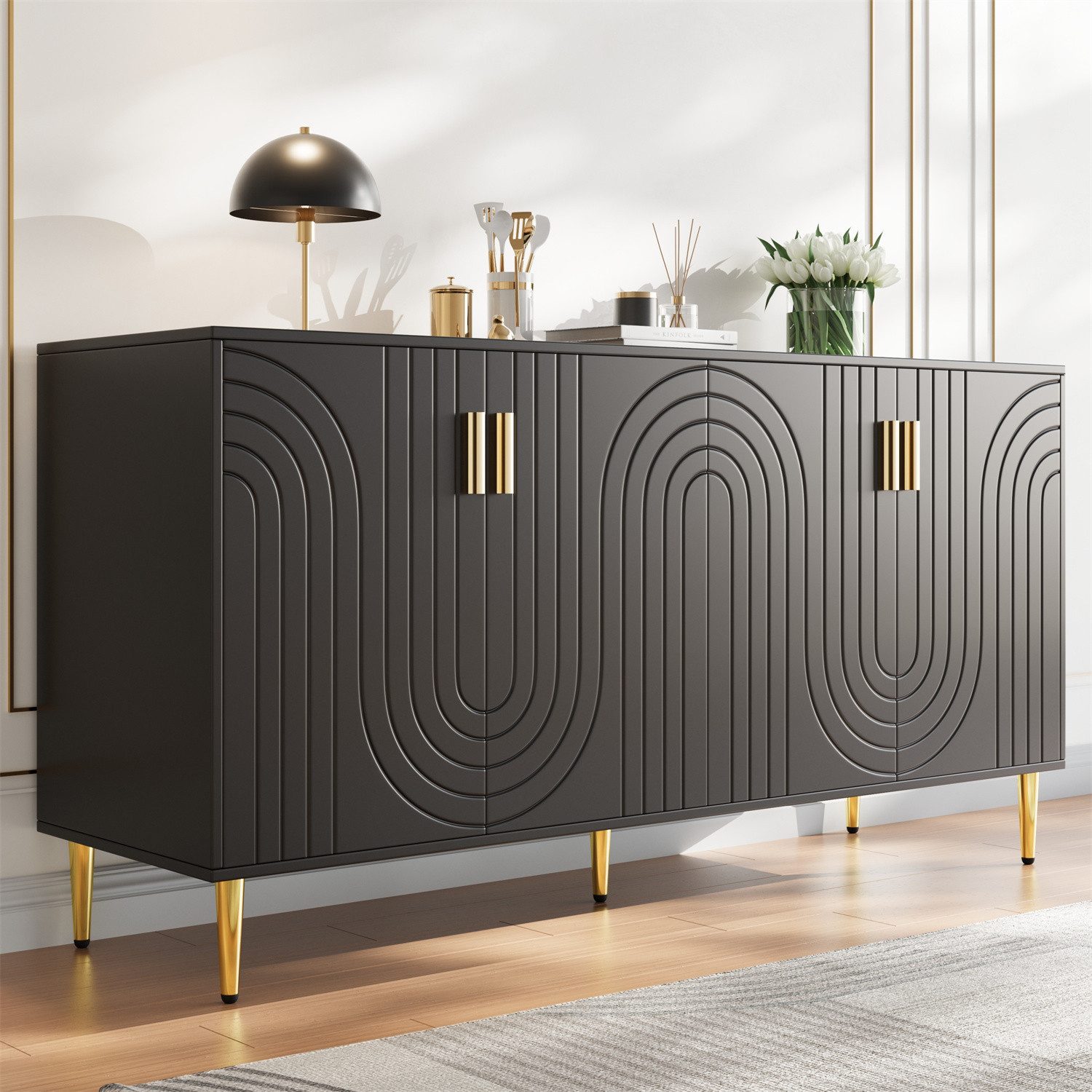 autolock Sideboard Sideboard, einzigartigem Wellendesign günstig online kaufen