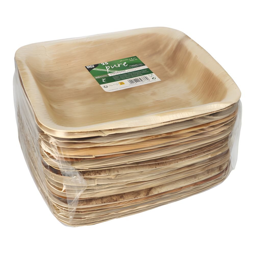 PAPSTAR Einwegschale 100 x Siegelschalen Palmblatt eckig 900 ml 4 x 25 x 26 cm ungeteilt, Palmblatt