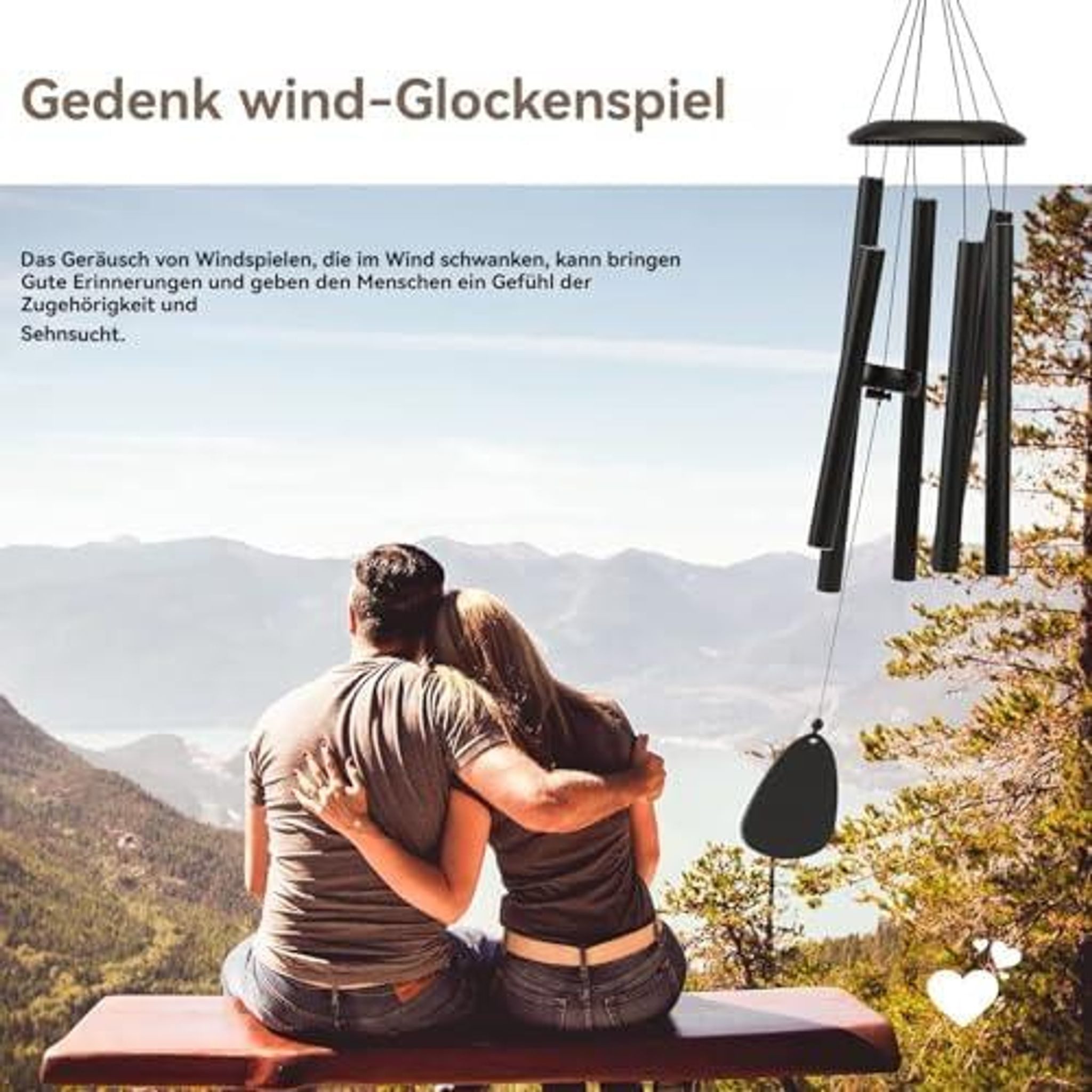 FELIXLEO Windspiel Windspiele für draußen hängend Garten Glockenspiel Dekoration (1 St)