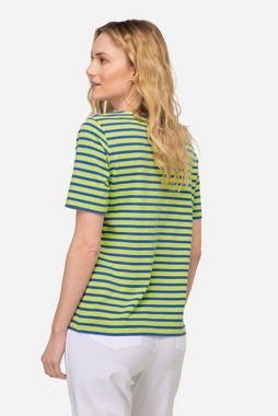 Laurasøn Rundhalsshirt T-Shirt Classic Fit Streifen Rundhals Halbarm