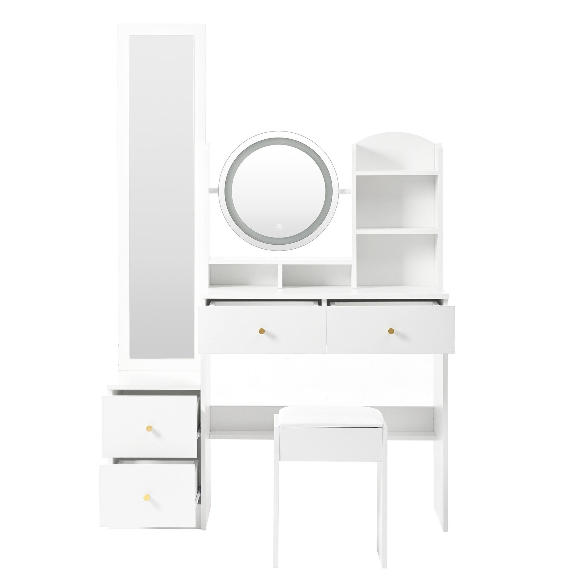 KLAM HOME Schminktisch Make-up Tisch,mit Ganzkörperspiegel günstig online kaufen