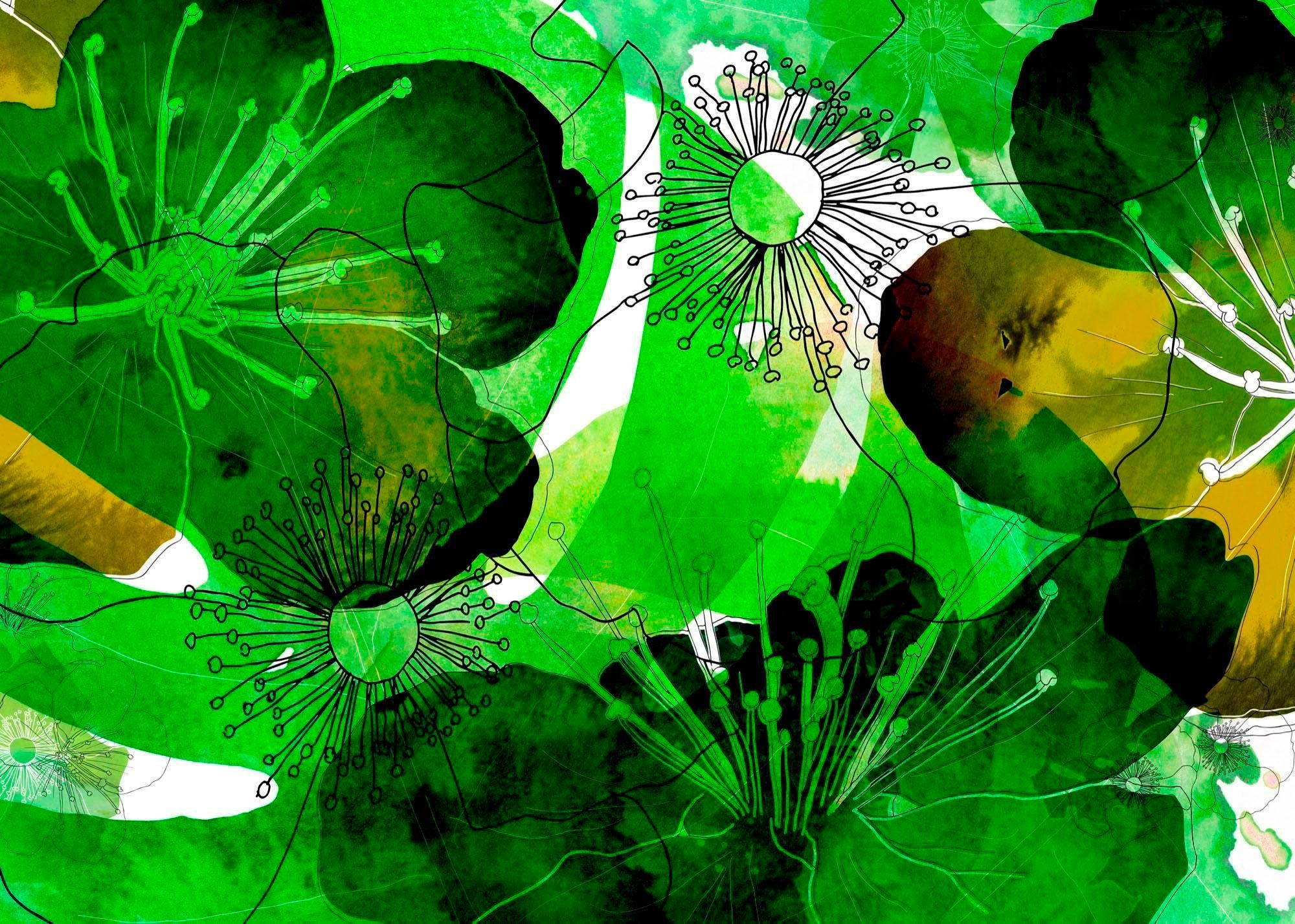 Komar Vliestapete Digitaldruck Vlies - Aquarell - Größe 350 x 250 cm, glatt, bedruckt, Wohnzimmer, Schlafzimmer