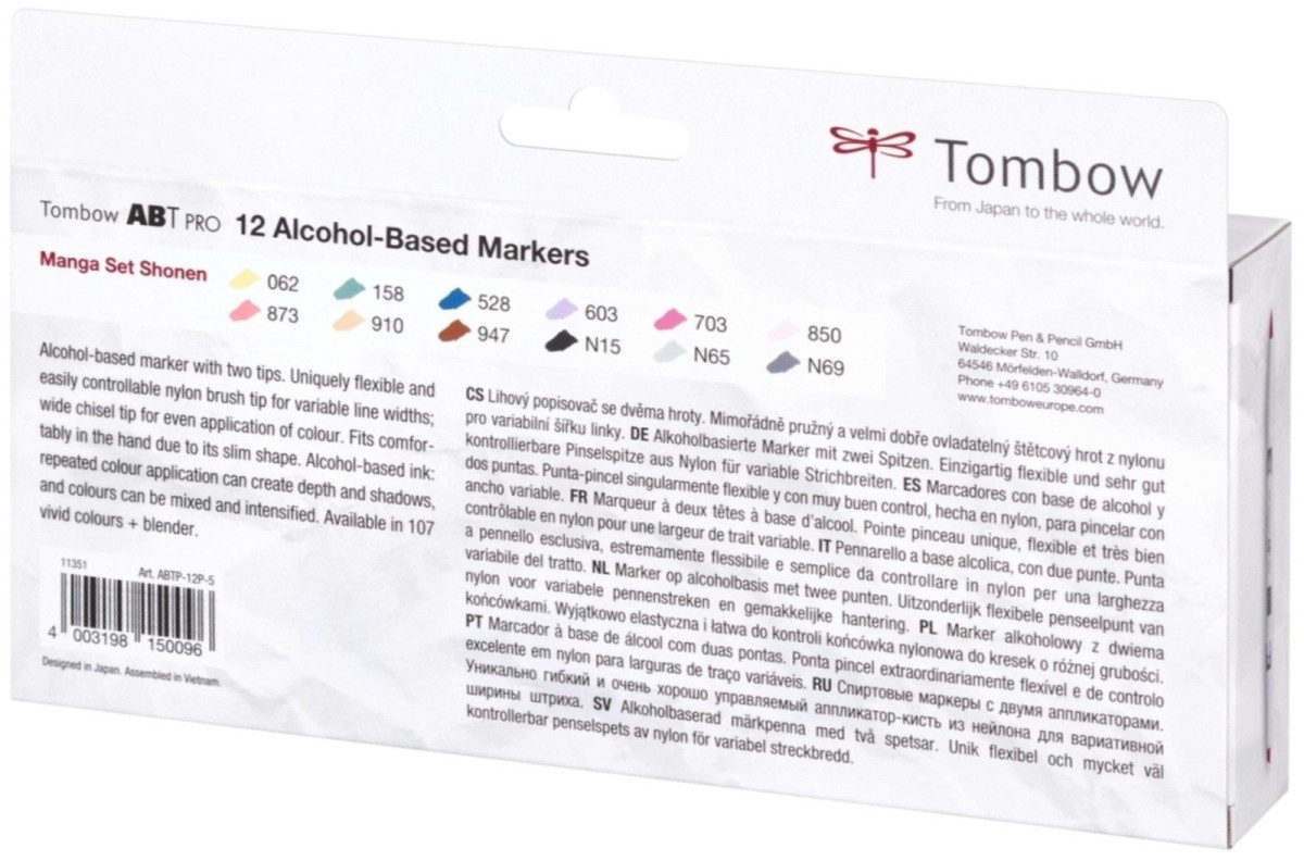 TOMBOW Filzstift Dual-Fasermaler ABT Pro Keilspitze/Pinselspitze Alkoholbasis VE=12 Stü