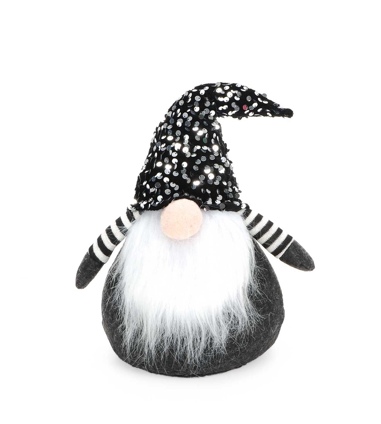 Bubble-Store Weihnachtsfigur Wichtel mit Biegsamer Zipfelmütze (Weihnachtswichtel mit Pailletten), Weihnachtsfigur