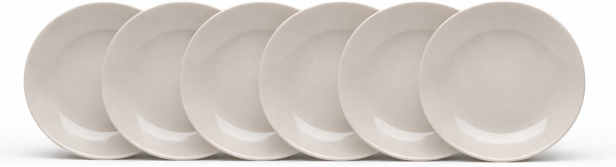 van Well Dessertteller Malmö, Teller 20 cm, 6 Stück, (6 St), Teller Set, Steingut, spülmaschinen-/mikrowellengeeignet