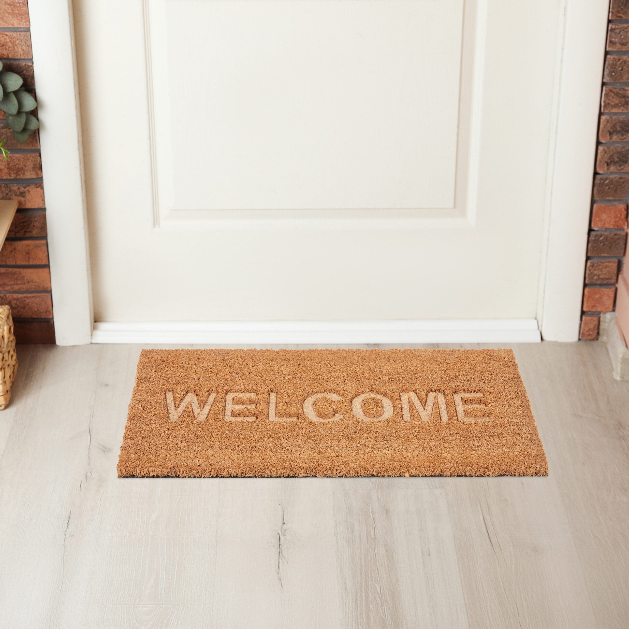 relaxdays Fußmatte Kokos Fußmatte Welcome, rechteckig, günstig online kaufen