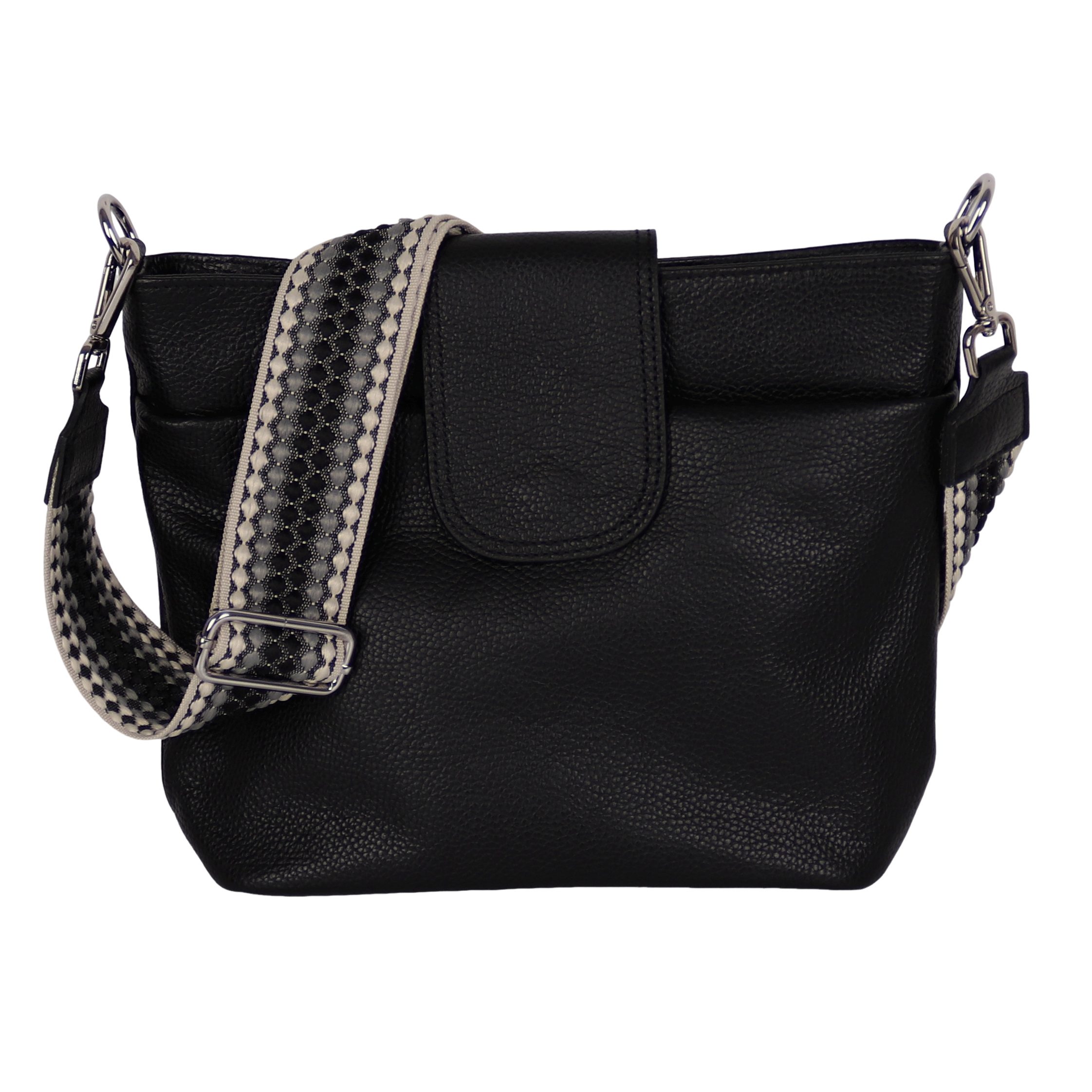 MIRROSI Umhängetasche Damen, Crossbody Bag, Echtleder Made in Italy (1 Tasche mit 1 oder 2 Gurte), verstellbaren Schulterriemen), 30x24,50x9cm (BXHXT) viel Stauraum