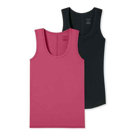 Schiesser Unterhemd Tanktop - Personal Fit (2-St) unterhemd unterzieh-shirt ärmellos