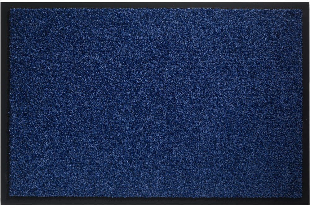 Fußmatte Große Schmutzfangmatte für innen blau in 60x80 cm, matches21 HOME & HOBBY, rechteckig, Höhe: 6 mm, Saugstarke Sauberlaufmatte als waschbarer Türmatte Fussabtreter