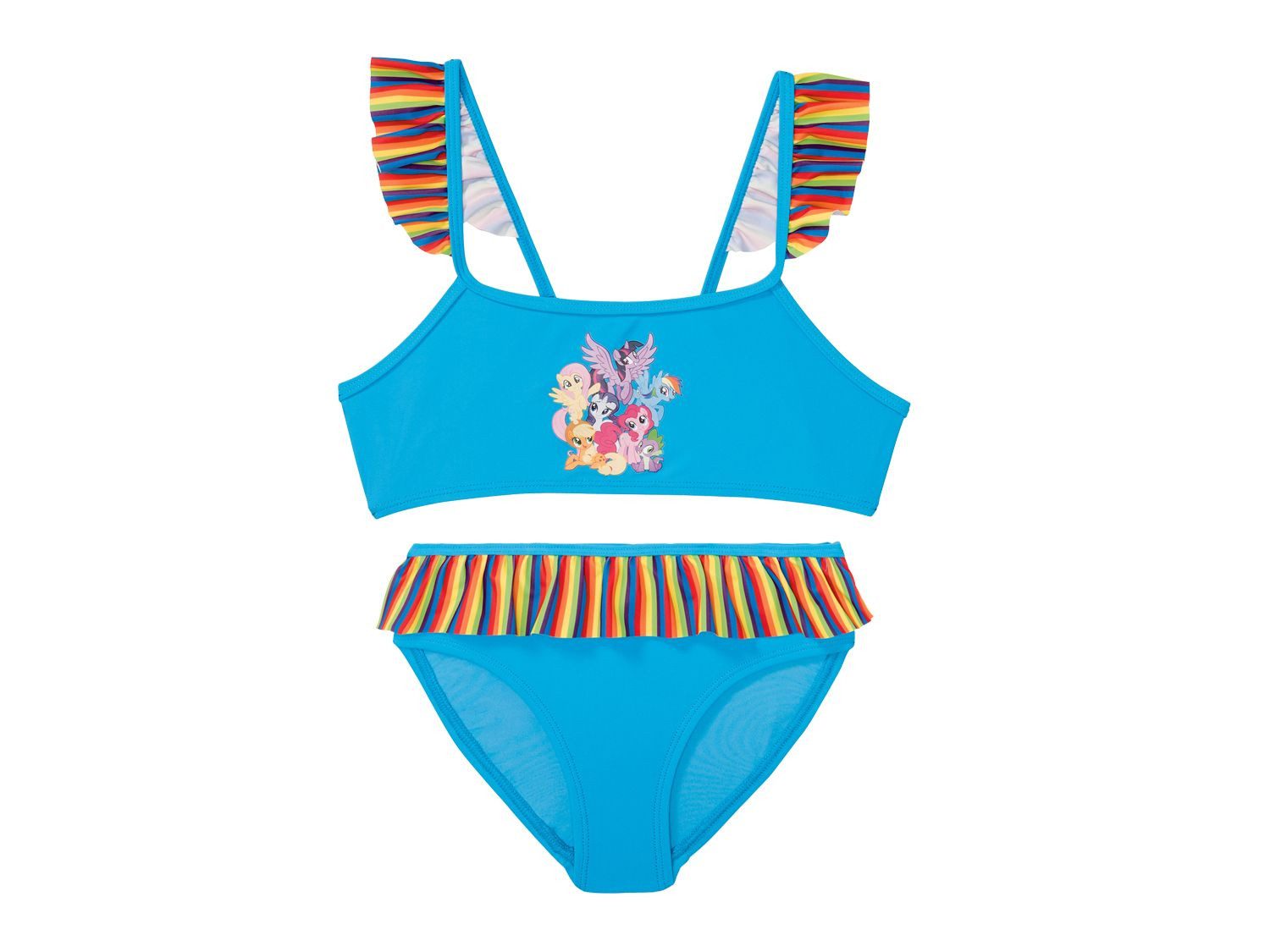 Badeanzug Kleinkinder Mädchen Tankini Bikini Badeanzug Blau 110/116