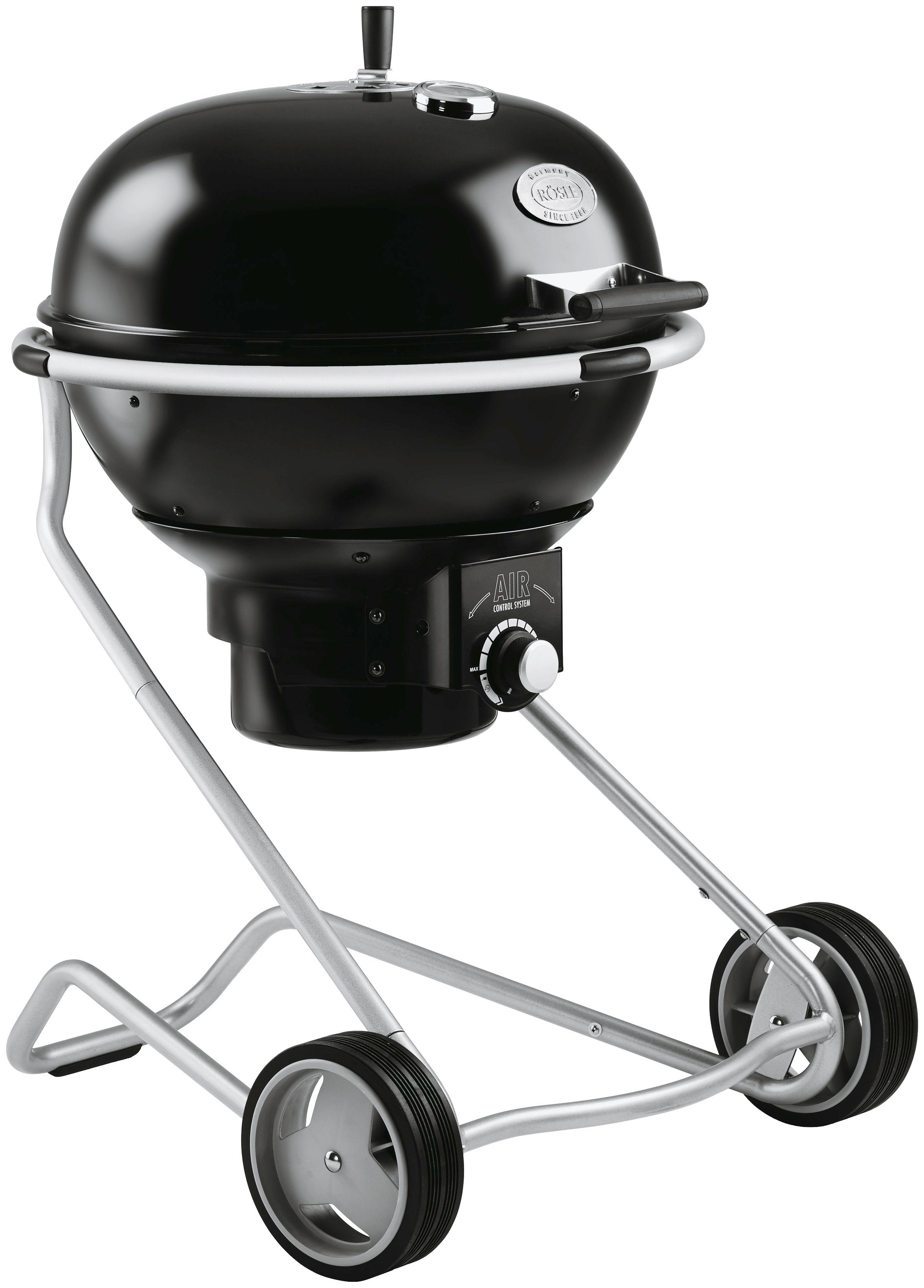 RÖSLE Holzkohlegrill Kugelgrill No.1, 25006, AIR F60, mit Air Control System, klappbarer Edelstahl-Grillrost