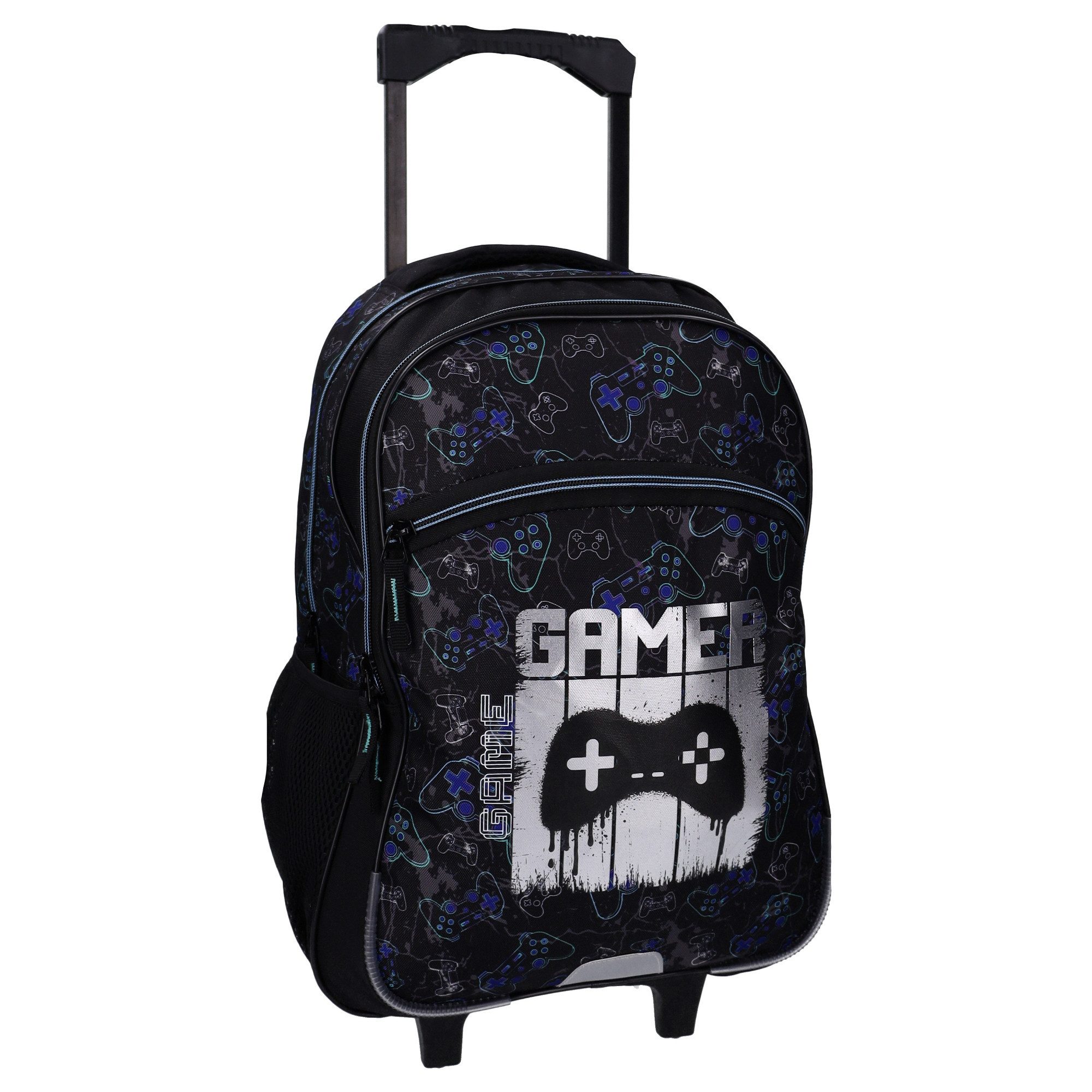 Studio V Rucksack Crazy Console Gaming Rollrucksack Schulranzen mit Rucksackfunktion