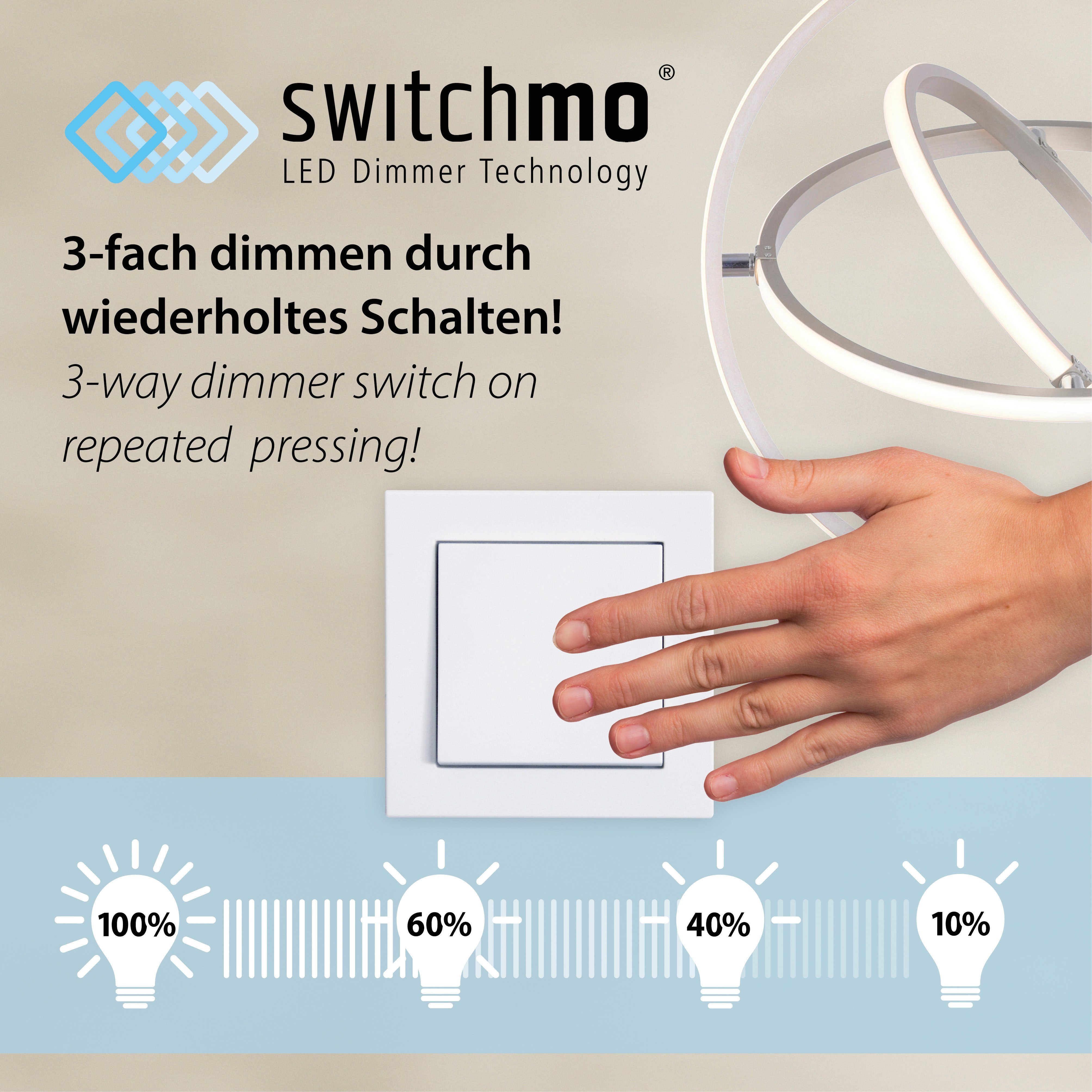 KARI, Switchmo, integriert, Memory, Warmweiß, Leuchten nach Trennung Deckenleuchte vom Netz LED LED, dimmbar, fest Direkt