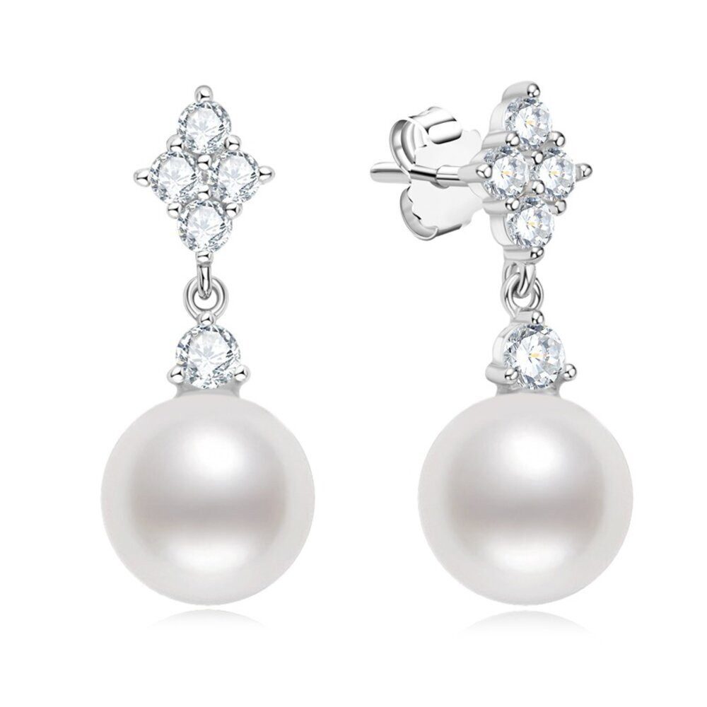 ROUGEMONT Perlenohrringe Funkelnde Perlen Ohrhänger Perlen Ohrringe Brautsc günstig online kaufen