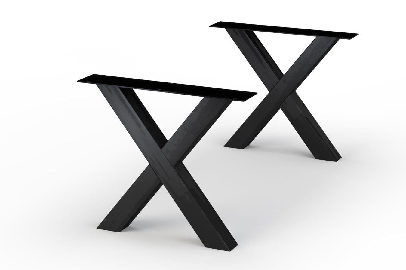 daslagerhaus living Salisbury Tischbein Tischbein X-Form Set schwarz