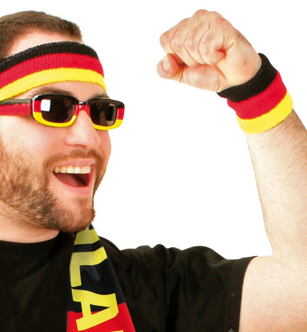 Fries Schweißband Deutschland Schweißarmband Schweißband Schwarz Rot Gold F günstig online kaufen