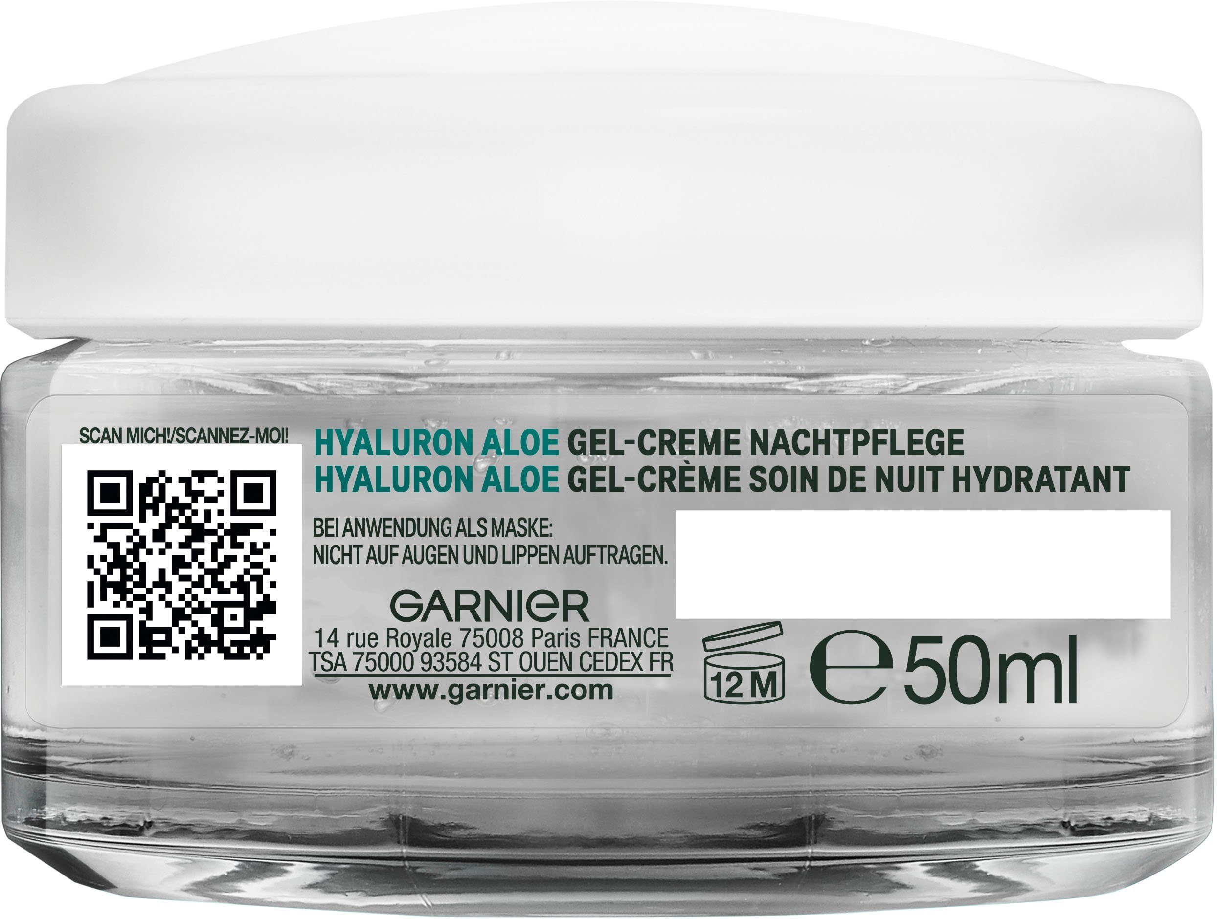 Hyaluron Nachtcreme Aloe Booster Garnier mit Nachtpflege, Hyaluron GARNIER