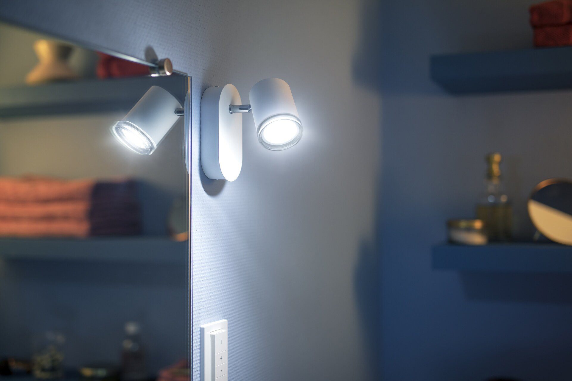 Flutlichtstrahler Leuchtmittel Dimmfunktion, wechselbar, Adore, LED Warmweiß Philips Hue