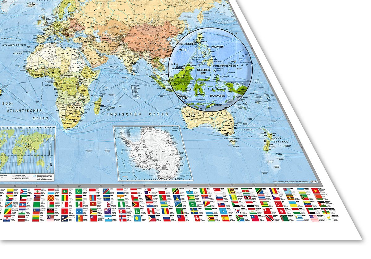 Close Up Poster Weltkarte Poster Die Welt Riesenformat 140x100cm 140 x 100