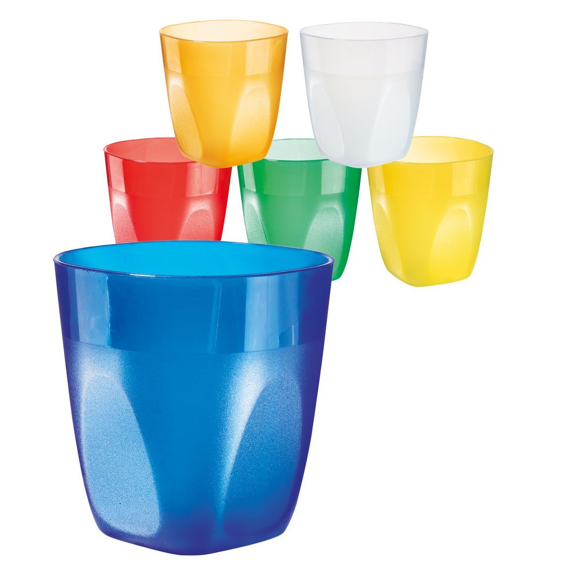 Trinkbecher (Sparset, 1) Cup" trend-gelb 0,2 1-tlg., l, PP "Mini mehrweg.pro Mehrwegbecher Kunststoff,