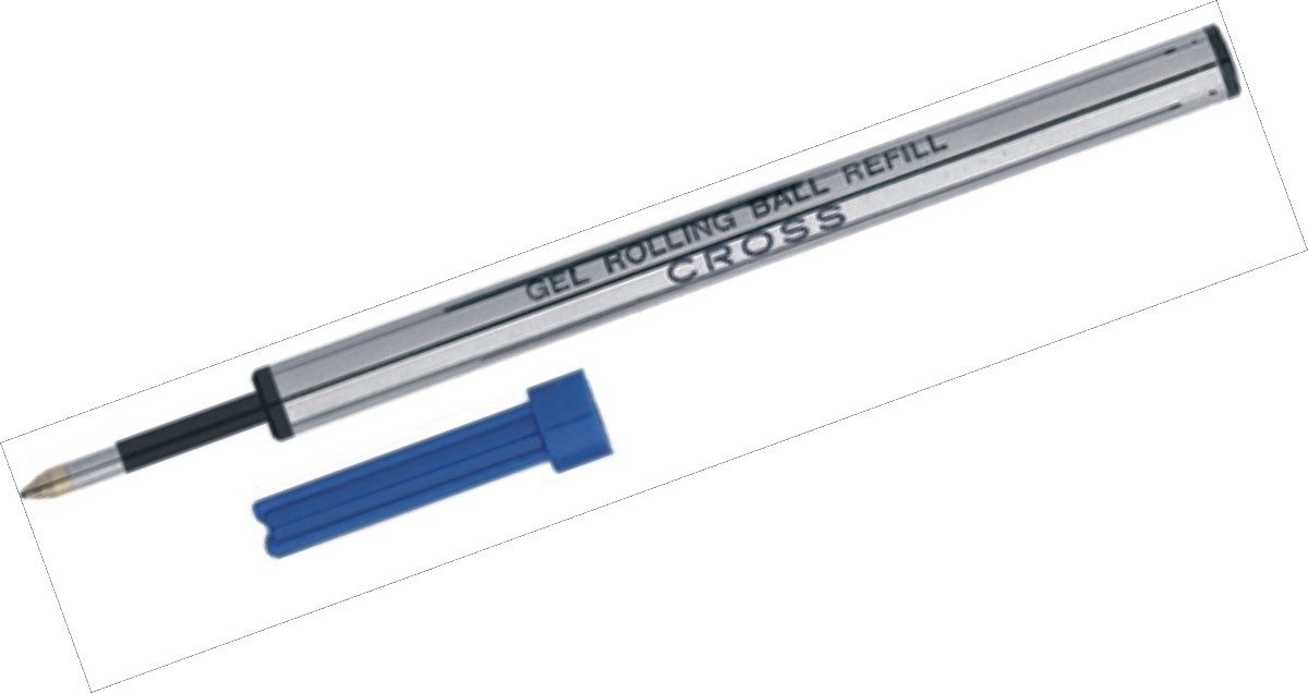 Kugelschreiber Rollerball-Mine Cross Gel blau.