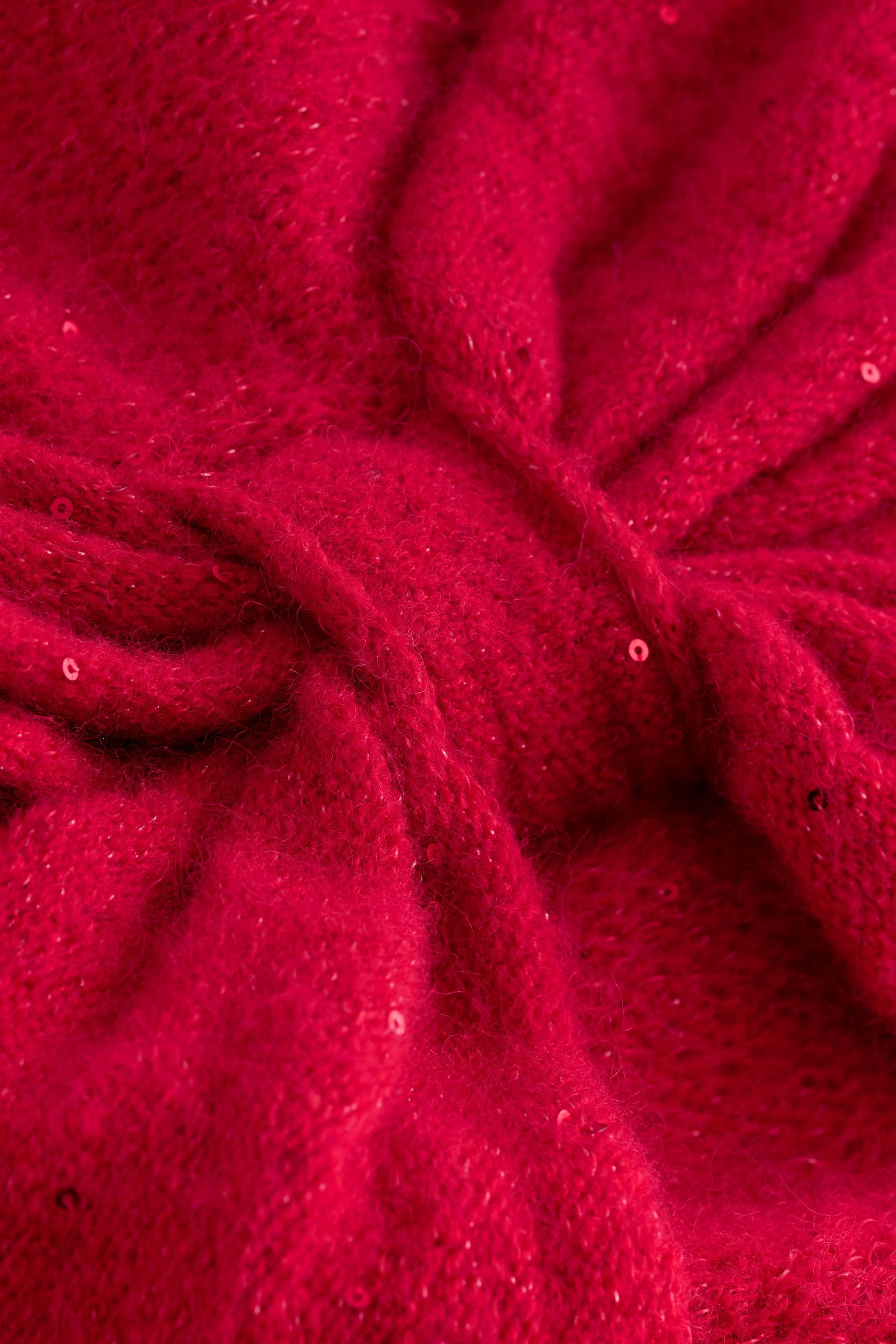 Next Strickpullover Schulterfreier Pullover mit Schleife + Pailletten (1-tl günstig online kaufen